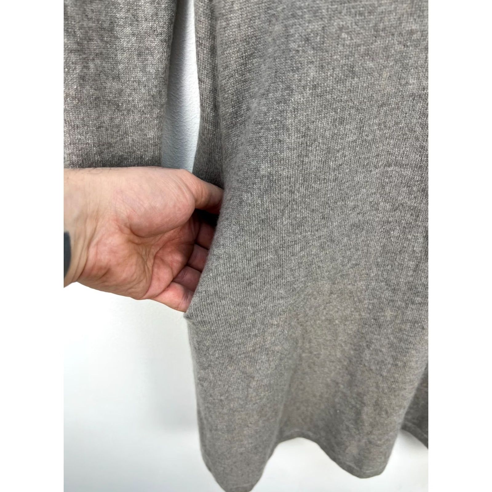 Johnstons Of Elgin Johnstons of Elgin 100% Cashmere Sweater Dress Womens Size S Greige Knit Long Sleeve Size S / US 4 / IT 40 - 4 Thumbnail