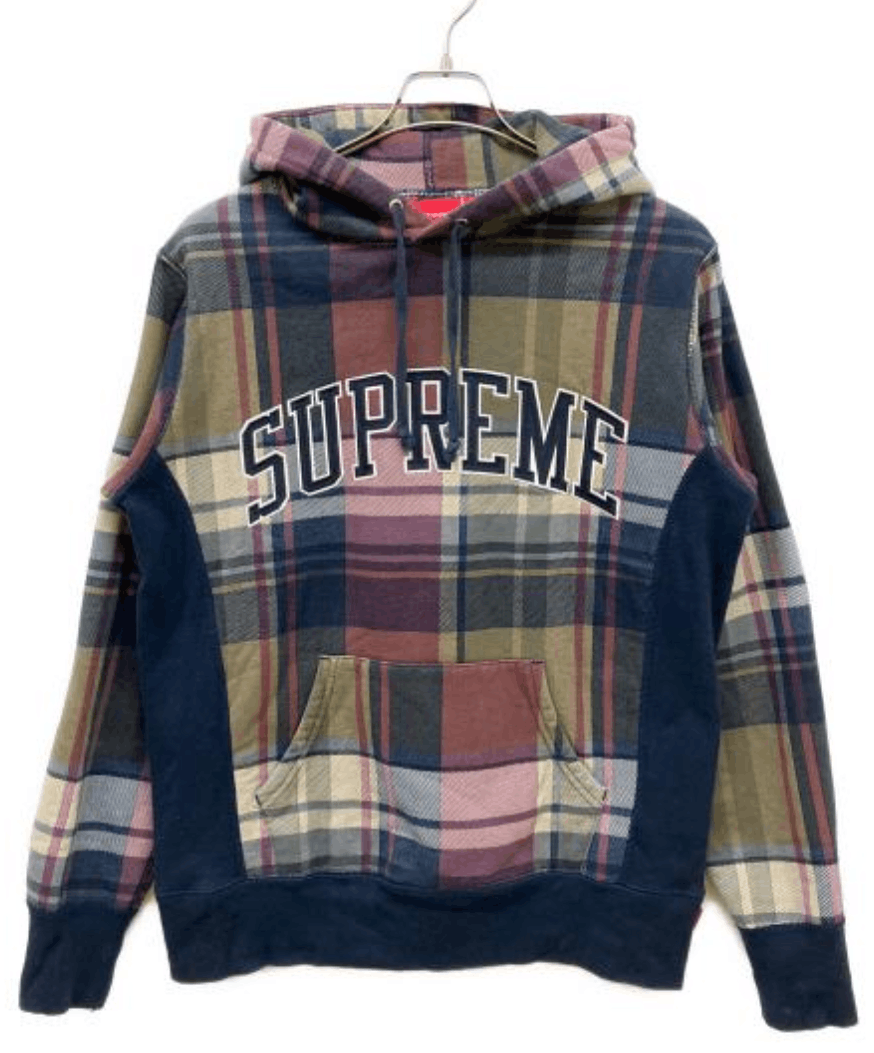 Supreme Plaid Arc Logo Hoodie Multi