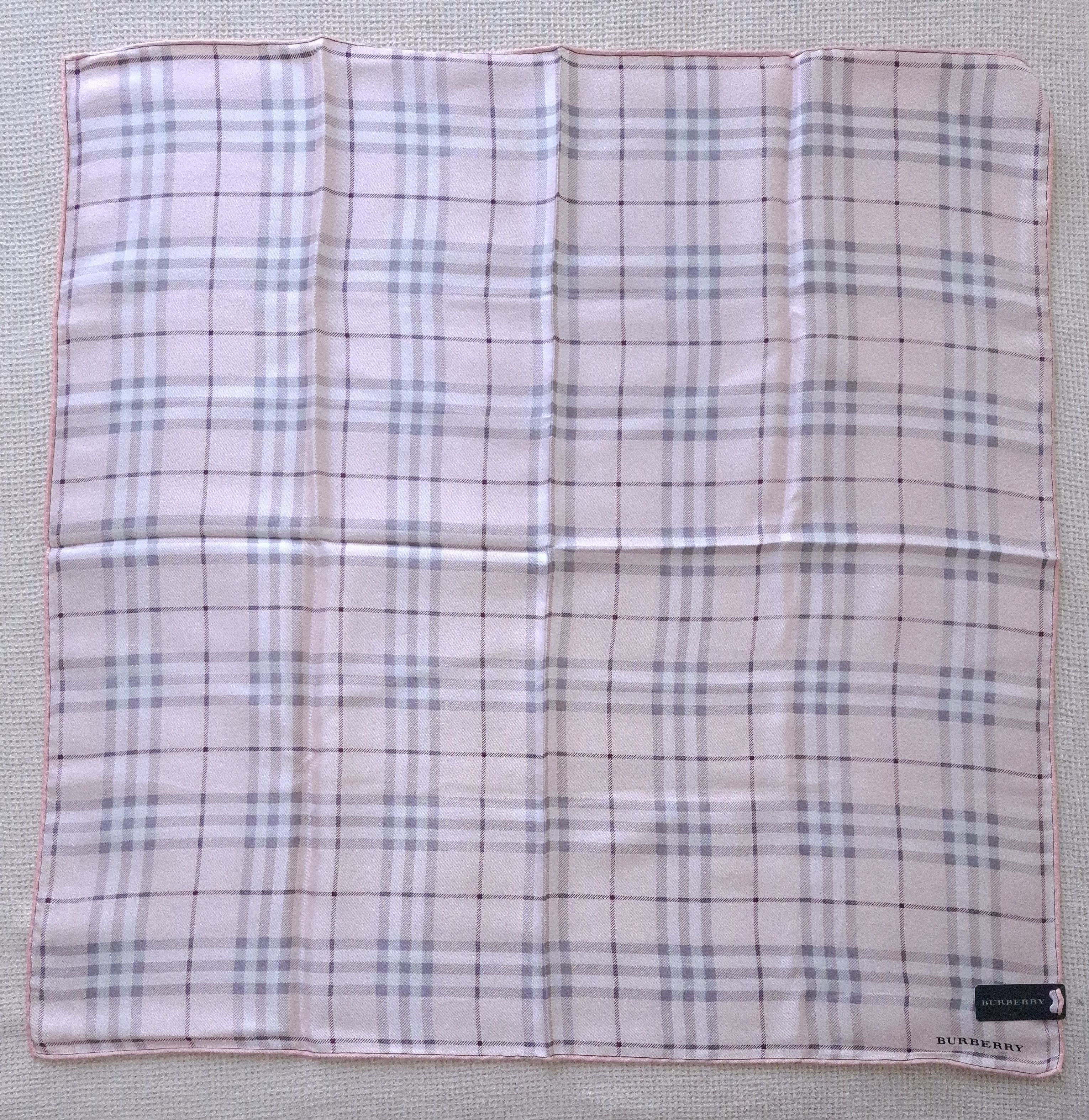 Burberry × Vintage Japan Burberry scarf/bandana handkerchief silk/cotton Size ONE SIZE - 5 Thumbnail