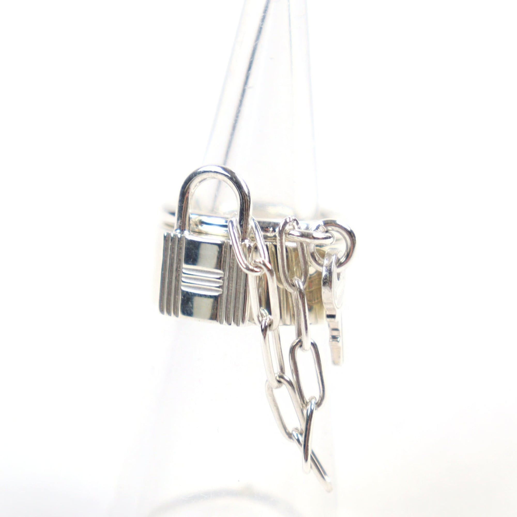 Hermes HERMES Alpha Kelly AG925 Clochette Cadena Double Ring - Silver Accessory, Size 49 (Japanese Equivalent), Made in France, Weight 11.37g, Women's Size ONE SIZE - 1 Thumbnail