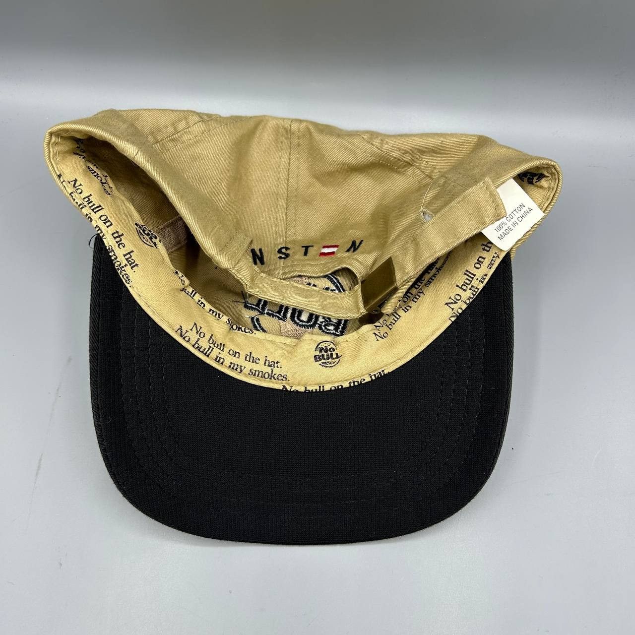 Other Winston No Bull Hat Men Beige Black Strap Back Cap Cotton Size ONE SIZE - 5 Thumbnail
