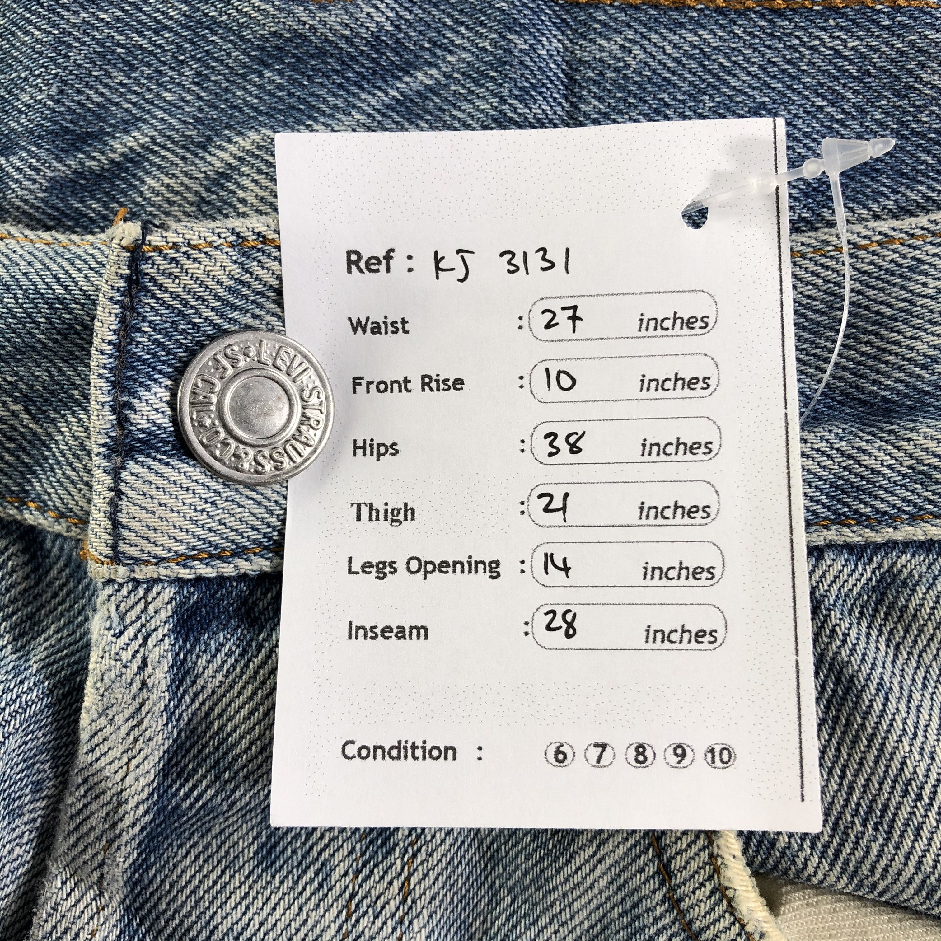 Levi's Vintage Levis 501 Jeans Medium Wash Denim KJ3131 Size US 27 - 13 Thumbnail