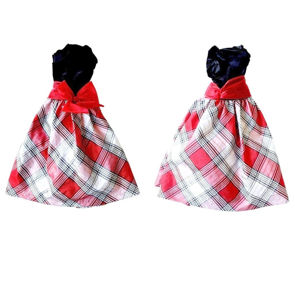 Other Bonnie Jean Velour Red Plaid Dress Toddler Girl 3T Christmas Size XS / US 0-2 / IT 36-38 - 11 Thumbnail