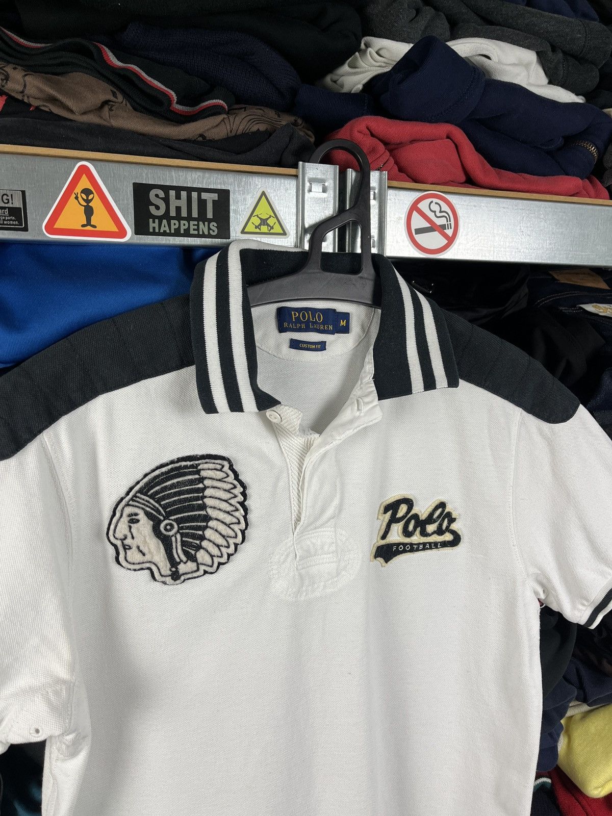 Polo Ralph Lauren × Vintage Polo Ralph Lauren Shirt Indian Head Chief Kief Football Rare Size US M / EU 48-50 / 2 - 4 Thumbnail