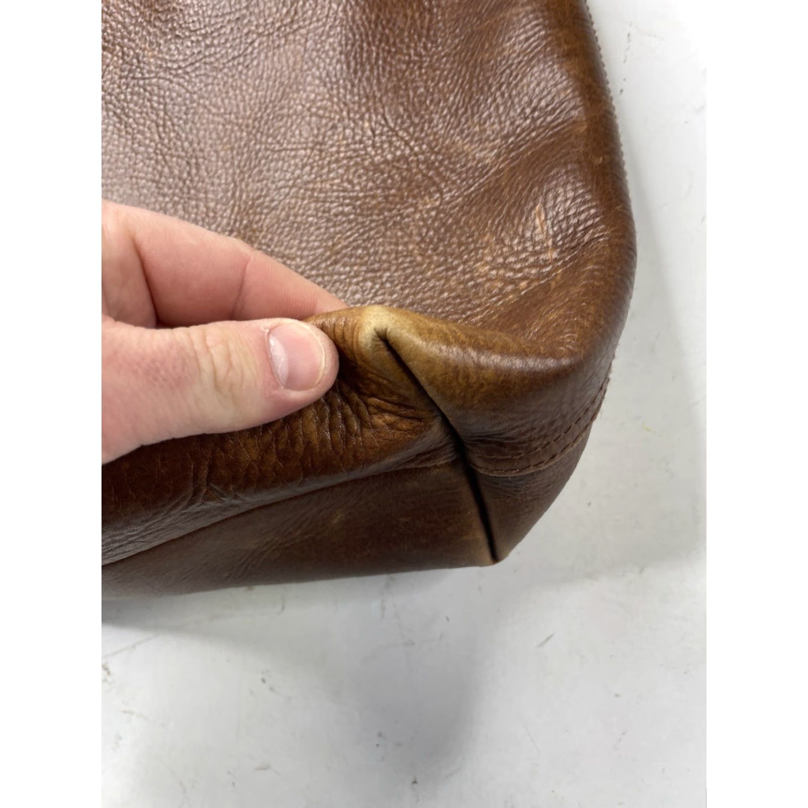 Madewell Madewell Transport Bag Tote NM952 Brown Leather Crossbody Strap J Crew Vintage No** Size ONE SIZE - 3 Thumbnail