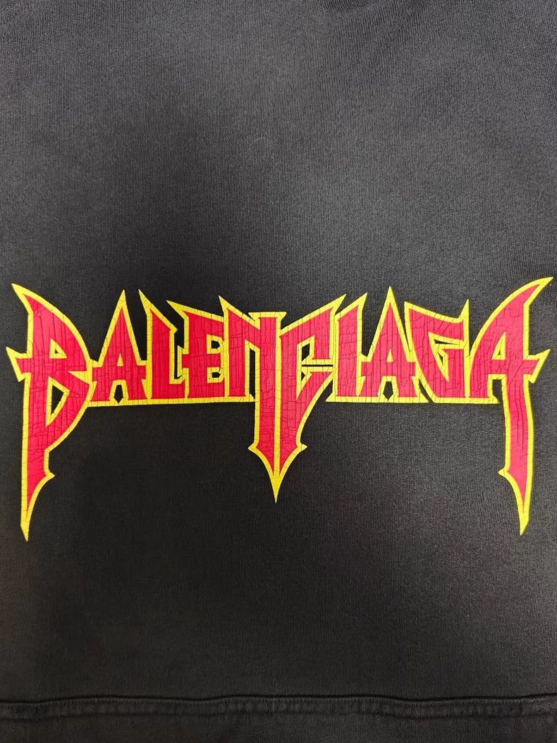 Balenciaga Balenciaga SS22 Band Lightning Flame Pullover Long Sleeve S Size US XXL / EU 58 / 5 - 3 Thumbnail