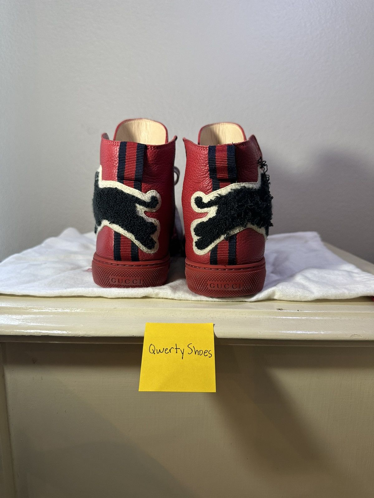 Gucci Leather Panther High Top Size US 8.5 / IT 38.5 - 2 Thumbnail