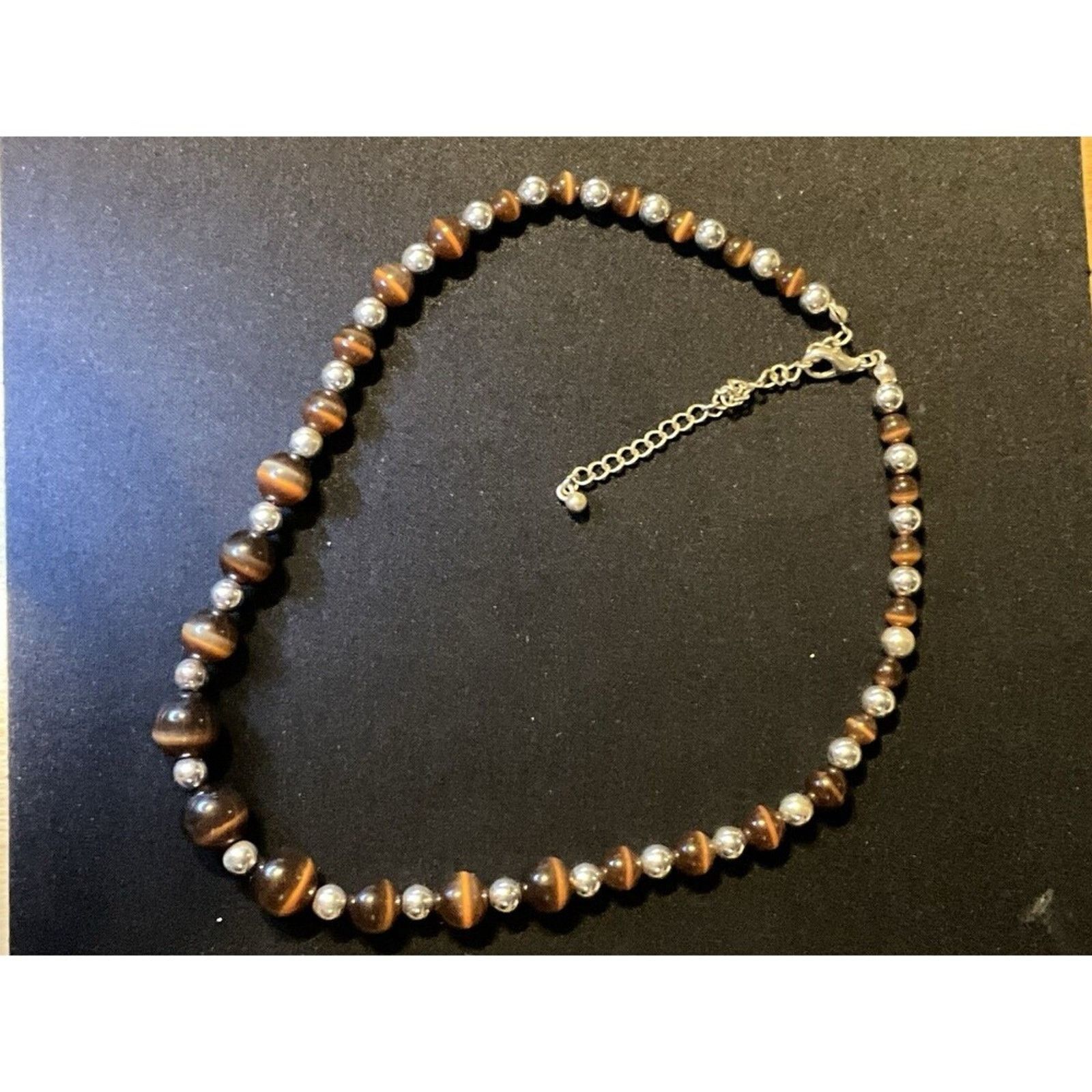 Other 14in Tiger Eye Graduated Costume Necklace Size ONE SIZE - 1 Thumbnail
