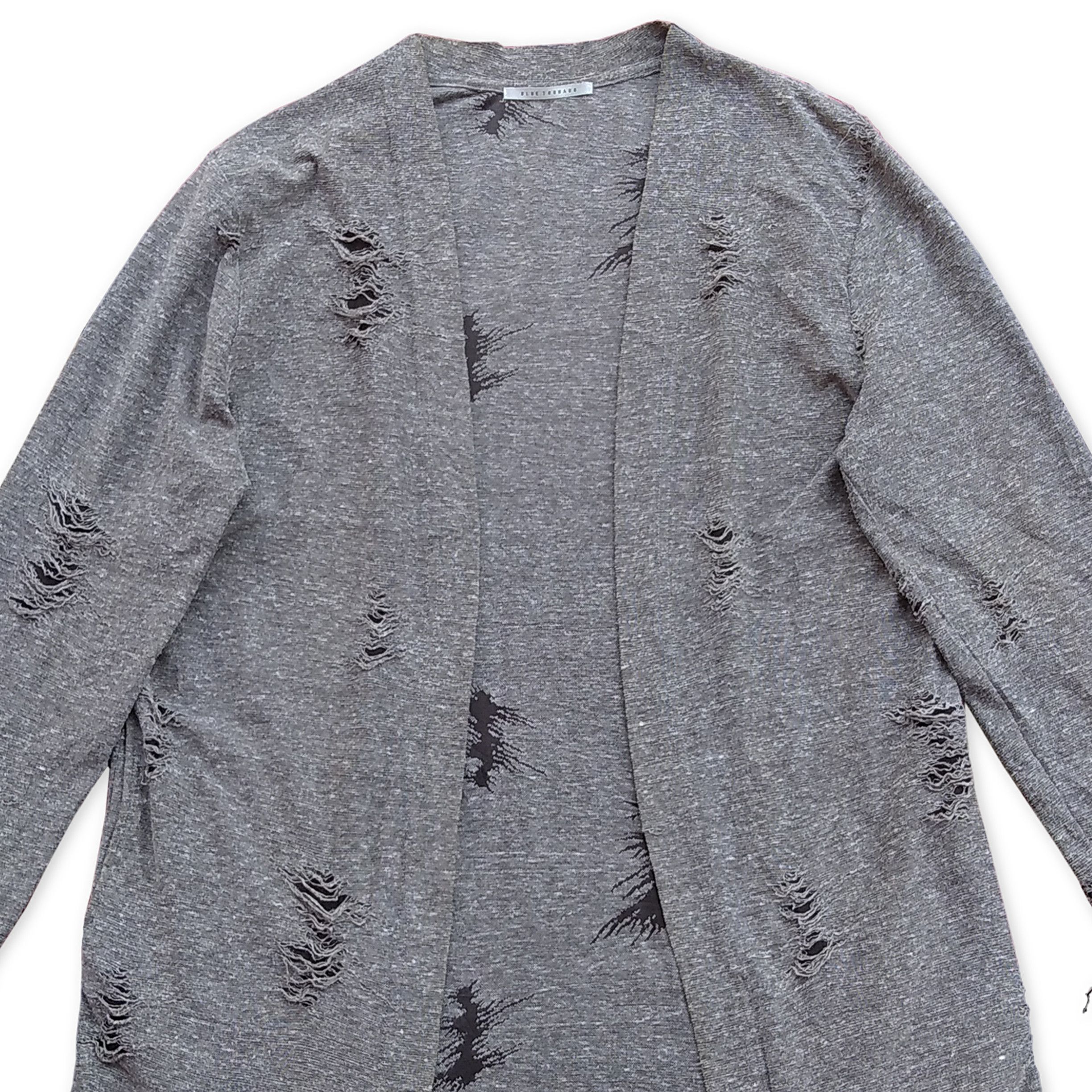If Six Was Nine Vintage 00's BLUE TORNADO Japanese Brand Distressed Cardigan Size US M / EU 48-50 / 2 - 6 Thumbnail