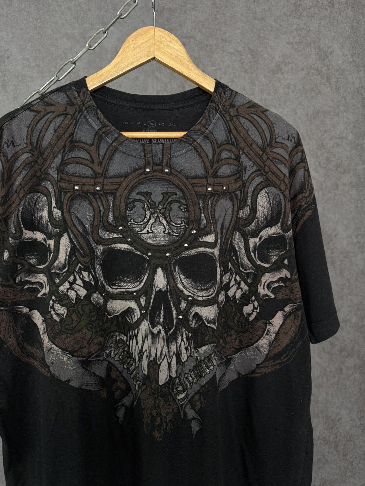Affliction Xtreme Couture made in USA skulls tee Size US XL / EU 56 / 4 - 3 Thumbnail