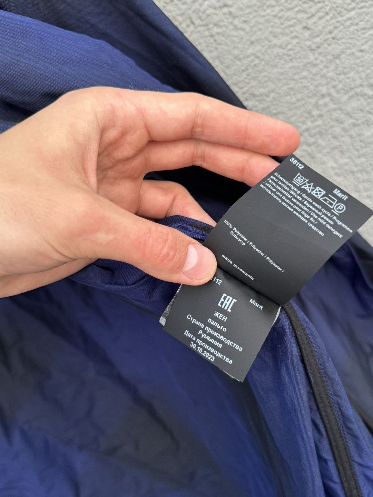 Annette Gortz × Japanese Brand ANNETTE GÖRTZ MARIT COAT Navy/Black Chek Size M/S Size S / US 4 / IT 40 - 9 Thumbnail