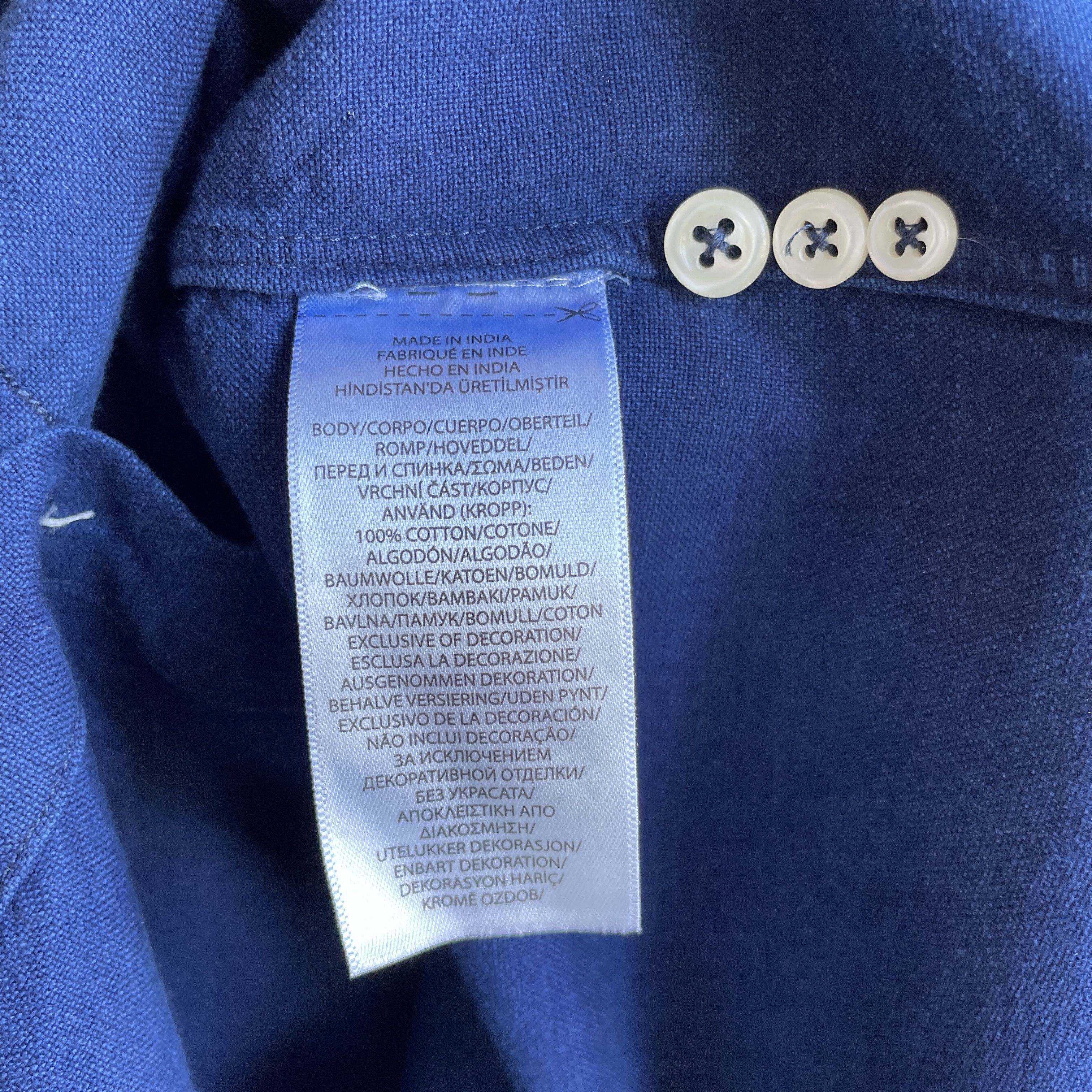 Polo Ralph Lauren Polo Ralph Lauren Slim Fit Indigo Shirt Size S Size US S / EU 44-46 / 1 - 8 Thumbnail