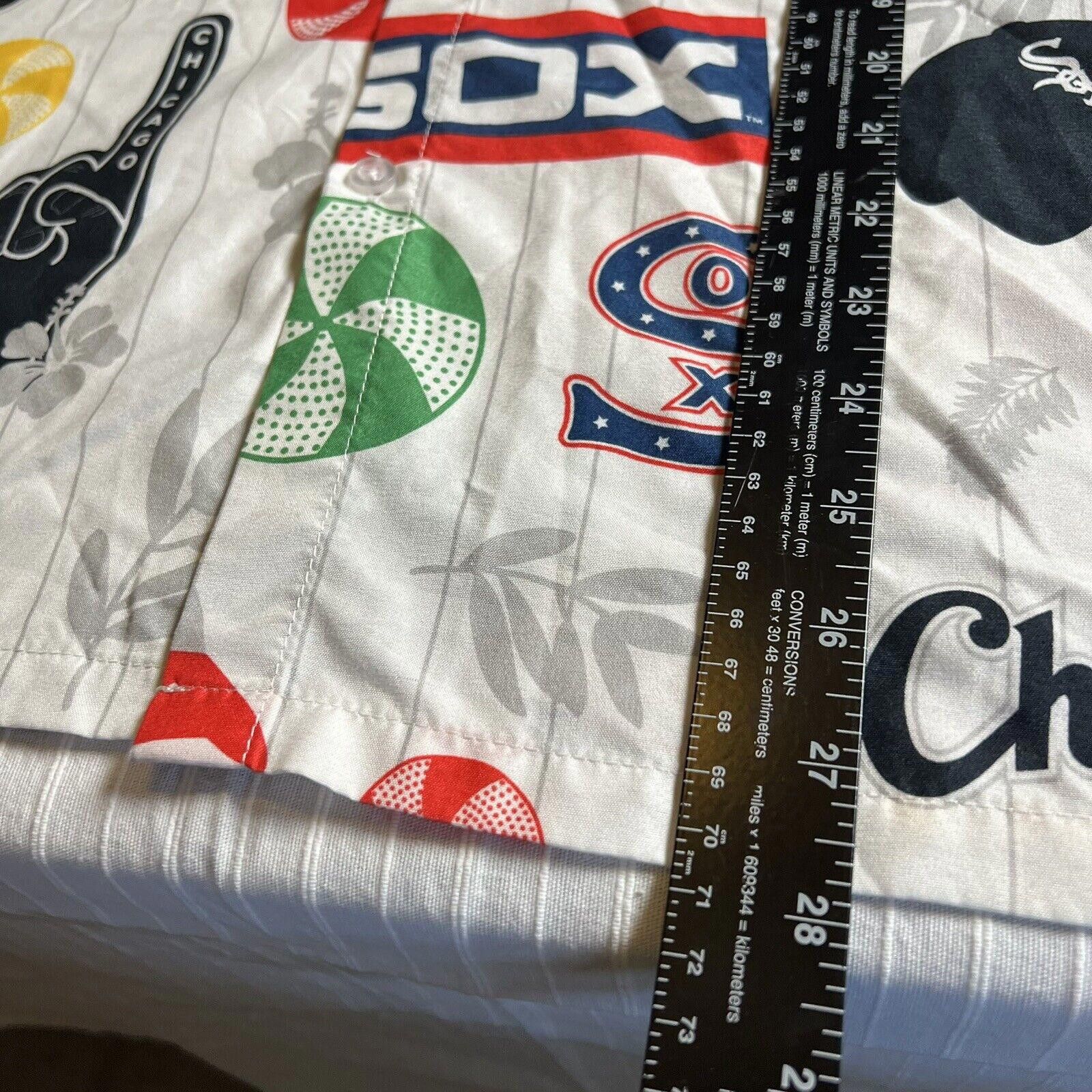 Designer Chicago White Sox Button Shirt Mens Sz M Beggars Pizza MLB Size ONE SIZE - 4 Thumbnail