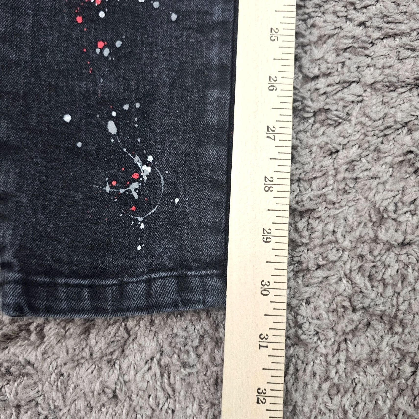 Vintage VINTAGE Serenede Men Jeans Skinny Black Distressed Paint Splatter Stretch 28 Waist 31 Inseam Size US 28 / EU 44 - 7 Thumbnail