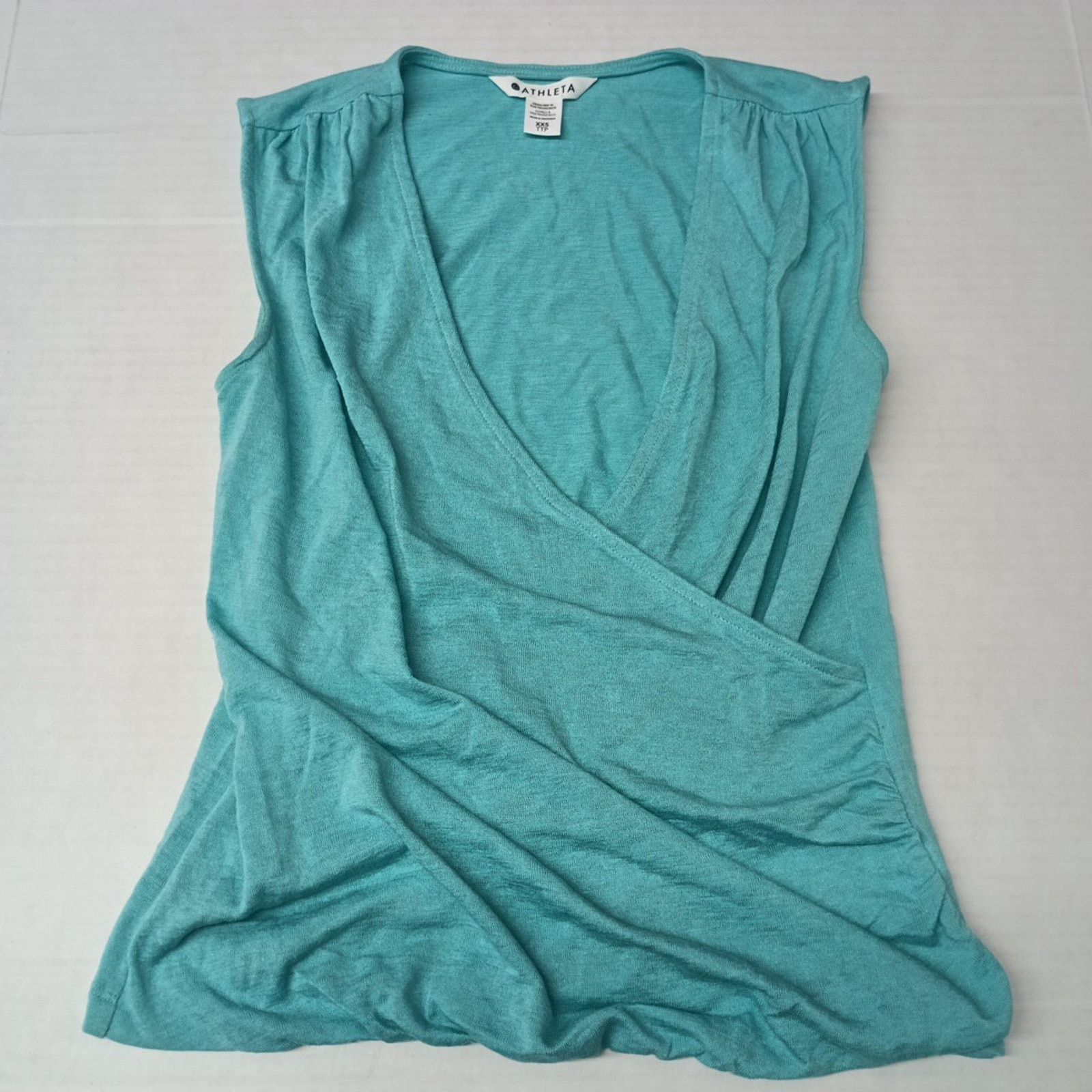 Athleta Athleta Women's Breezy Wrap Tank Size XXS Turquoise Blue Size XXS / US 00 / IT 34 - 1 Thumbnail