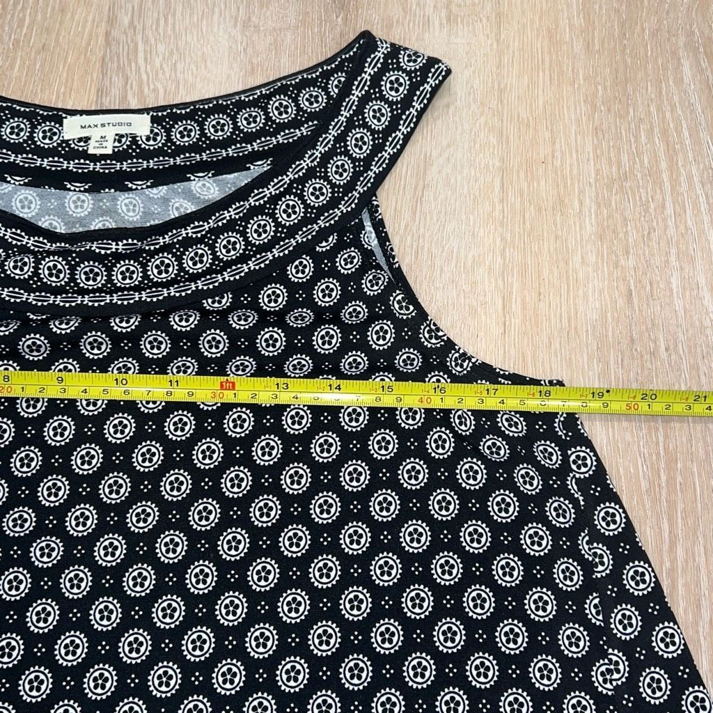 Max Mara Max Studio, Sleevless Printed Matte Jersey Trapeze Tunic Top Women's Medium Size M / US 6-8 / IT 42-44 - 3 Thumbnail