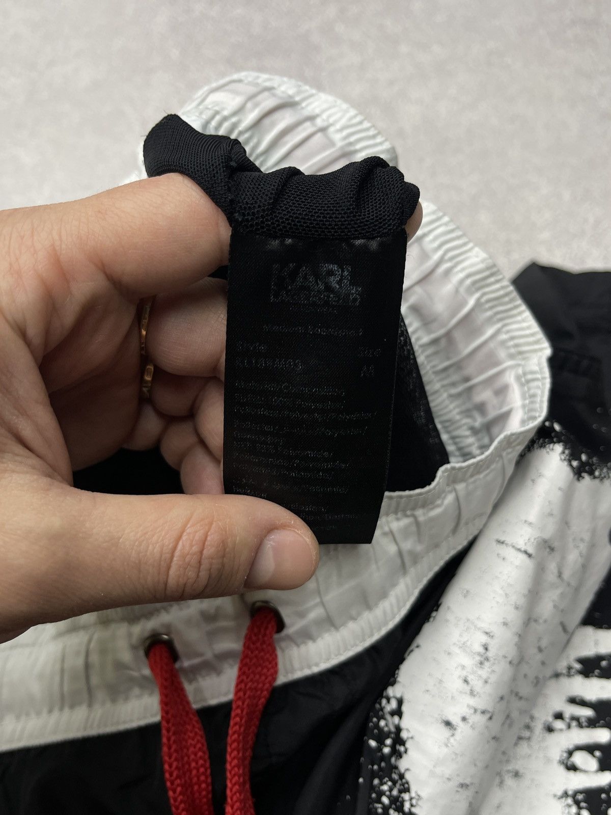 Designer × Karl Lagerfeld Mens Karl Lagerfeld Beachwear Black Shorts Big Logo Size M Size US 32 / EU 48 - 9 Thumbnail