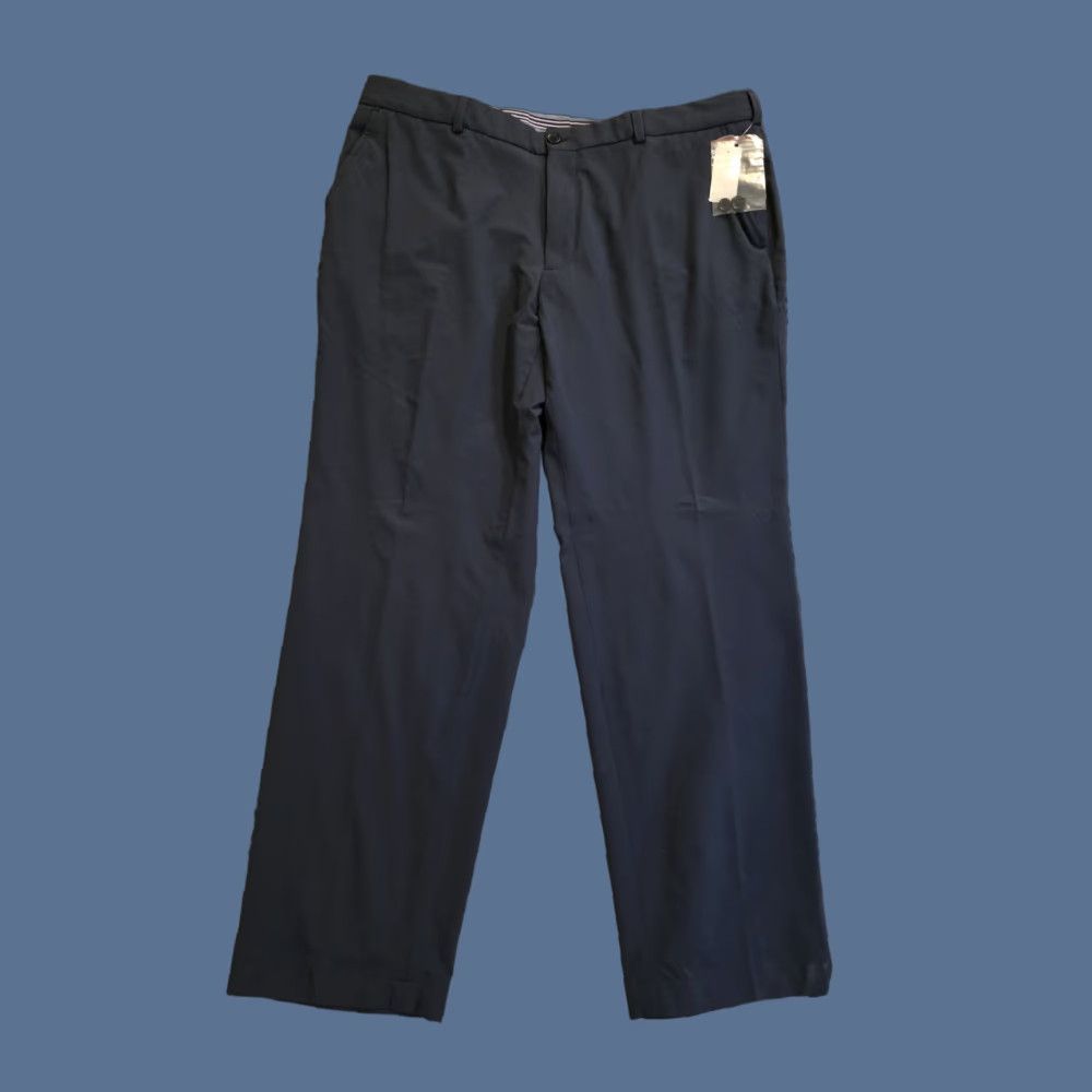 Brooks Brothers Brooks Brothers Performance Tech Chino Pants Blue Regular 40x30 Mens Stretch Breathable Flat Front Straight NWT Size US 40 / EU 56 - 1 Thumbnail