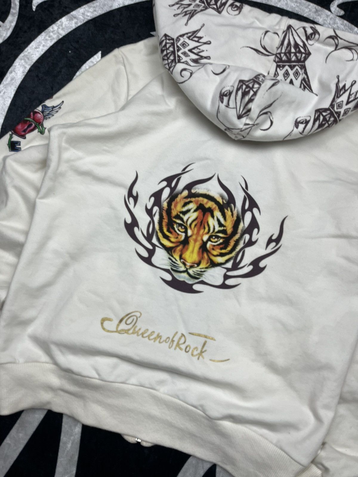If Six Was Nine LGB IfSixWasNine Ed Hardy Style Leopard Fur Faux Zip Hoodie Size L / US 10 / IT 46 - 12 Thumbnail