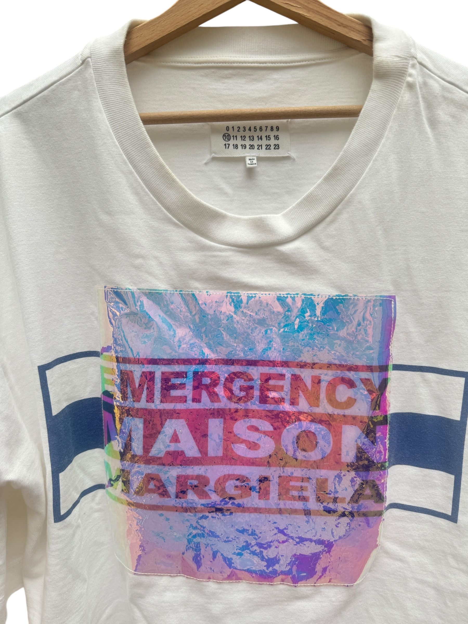 Maison Margiela White Short sleeves sweater Size US L / EU 52-54 / 3 - 3 Thumbnail