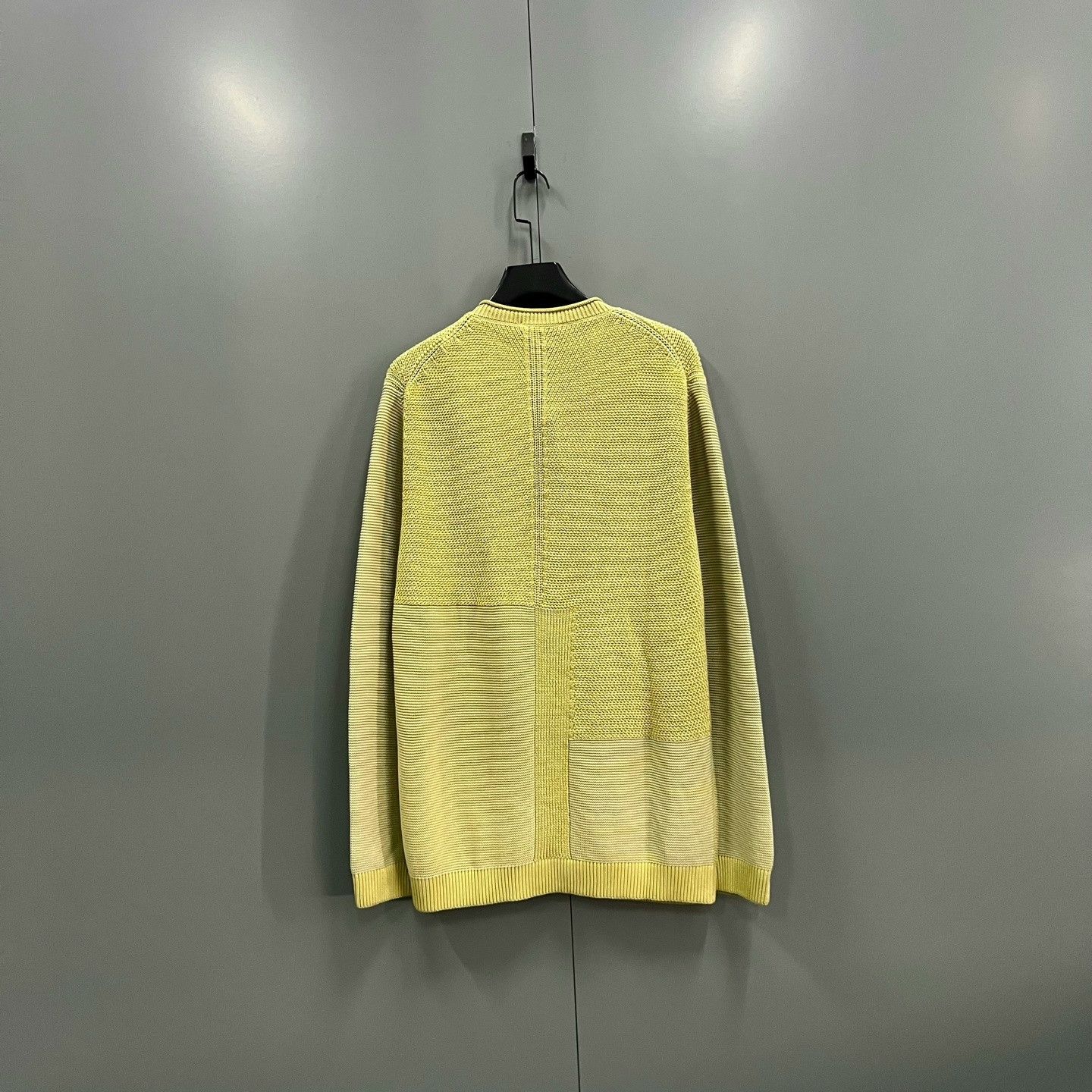 Ermenegildo Zegna Zegna Yellow Paneled Knit Sweater Size US M / EU 48-50 / 2 - 2 Thumbnail