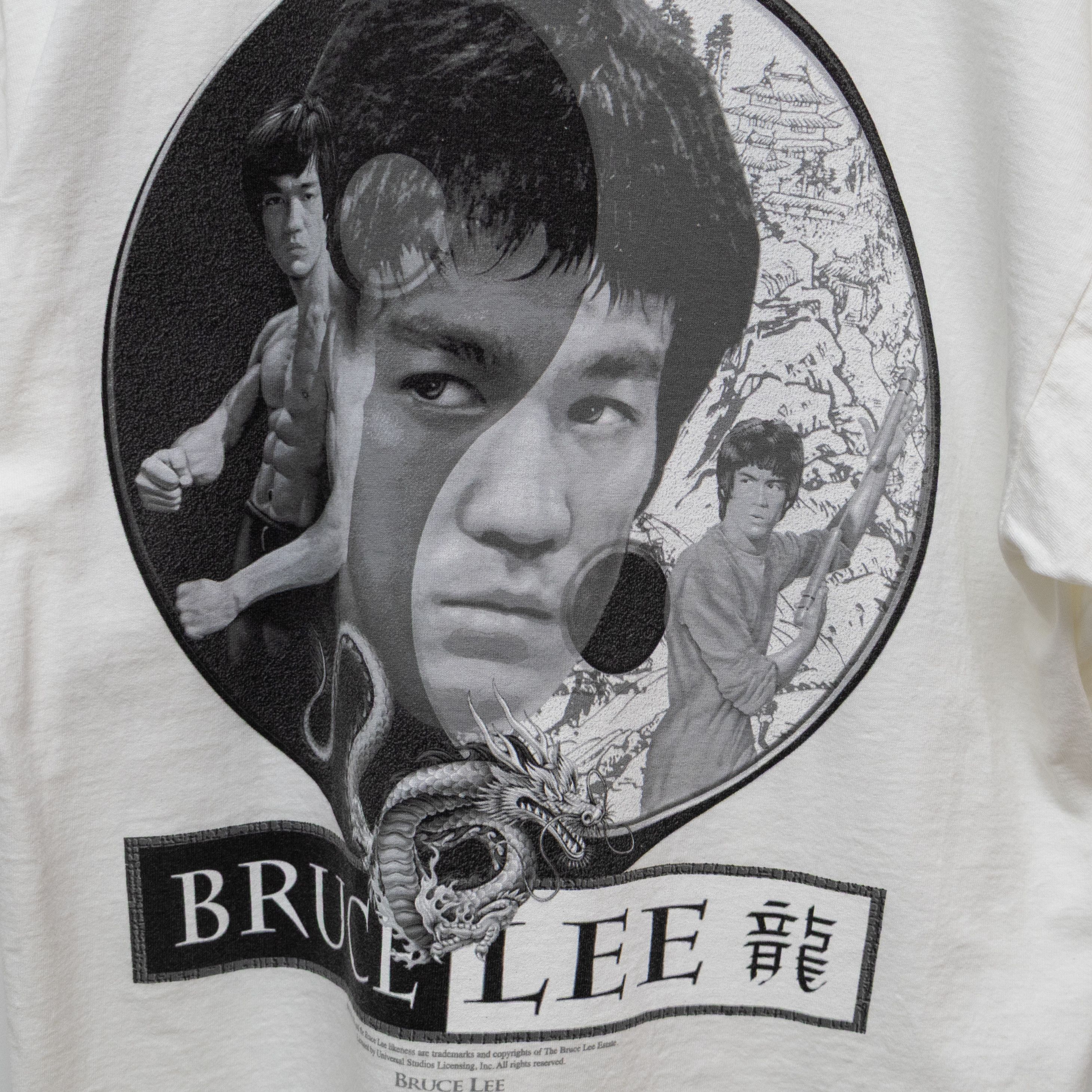 Vintage Vintage Bruce Lee Graphic T-Shirt Alstyle Dragon Yin-Yang Size US L / EU 52-54 / 3 - 3 Thumbnail