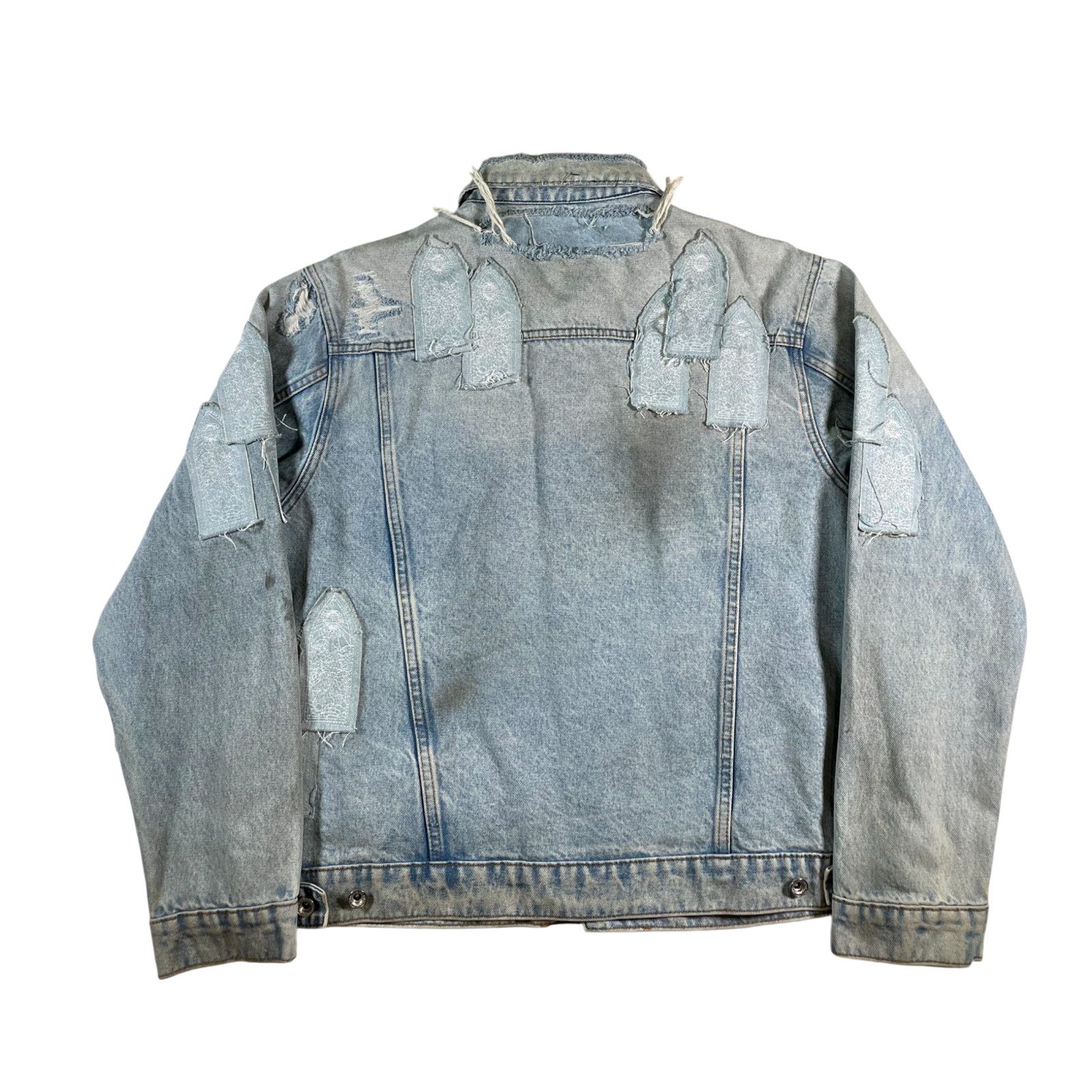 Who Decides War Who Decides War Patched Arch Repaired Denim Blue Jacket Size US L / EU 52-54 / 3 - 2 Thumbnail