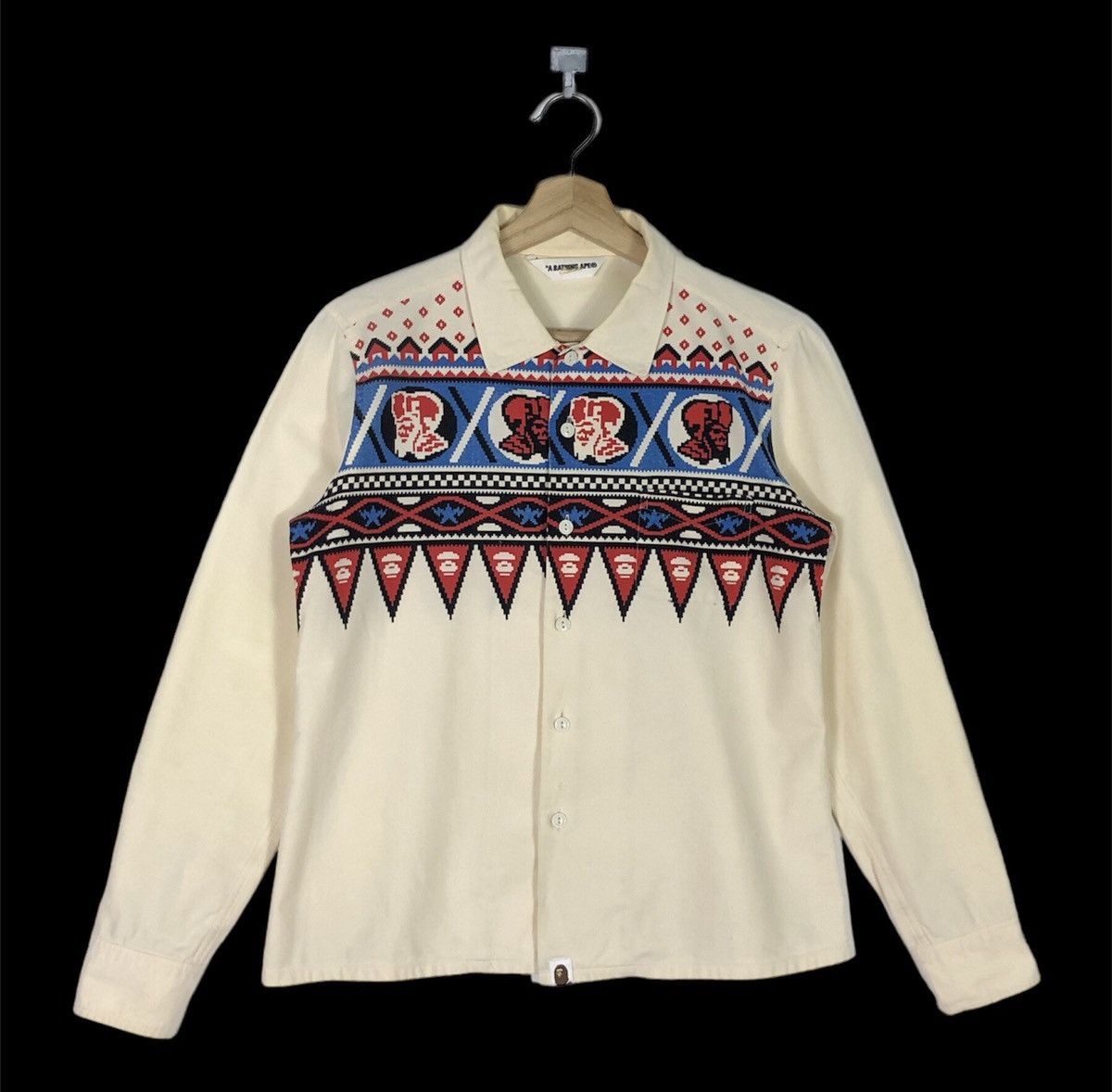 Bape RARE🔥BAPE CLASSIC NAVAJO CODE NATIVE BUTTON UPS Size S / US 4 / IT 40 - 4 Thumbnail