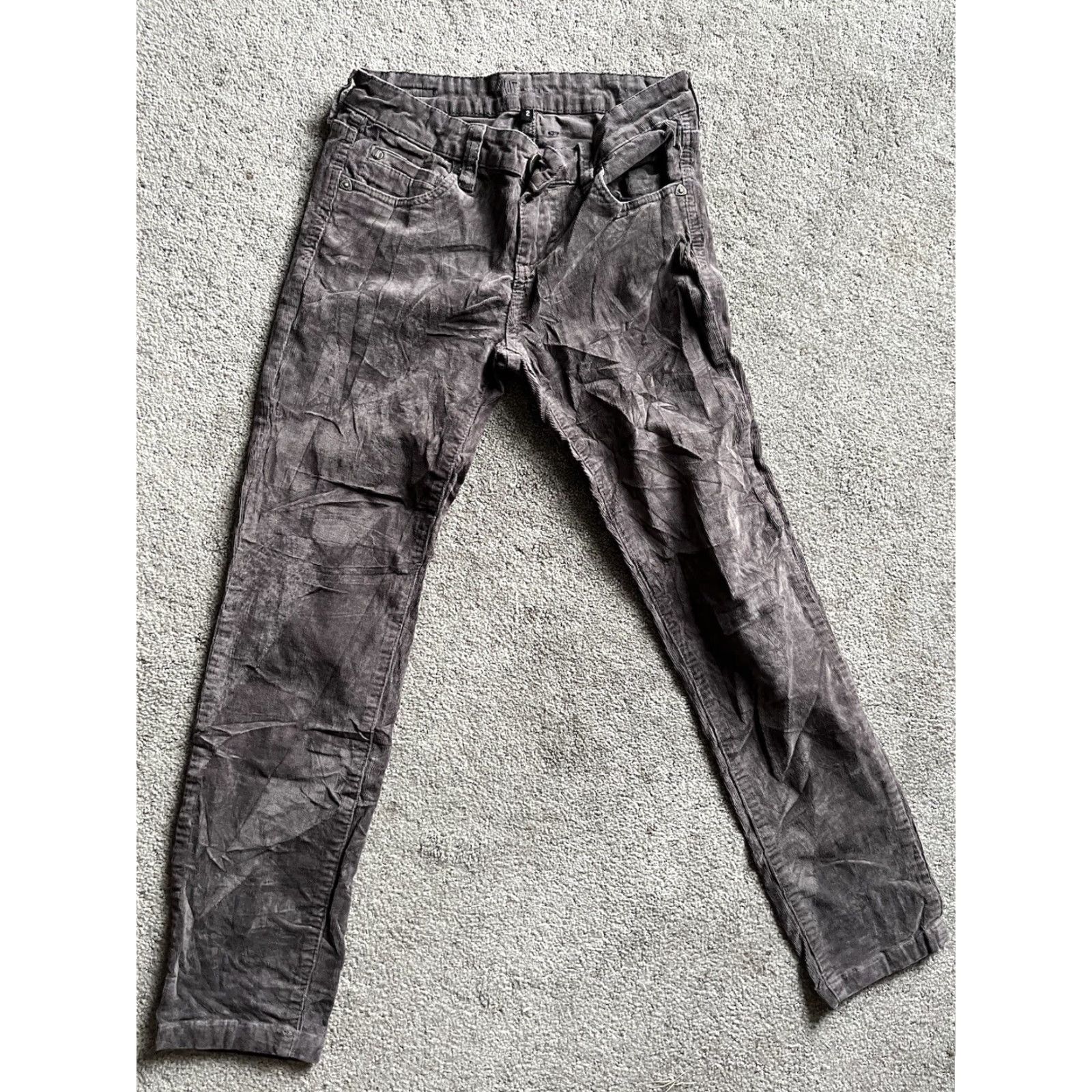 Vintage KUT from the Kloth Jeans 2 Womens Brown Corduroy Skinny Stretch Dark Wash Casual Vel 2 Size 28" / US 6 / IT 42 - 3 Thumbnail
