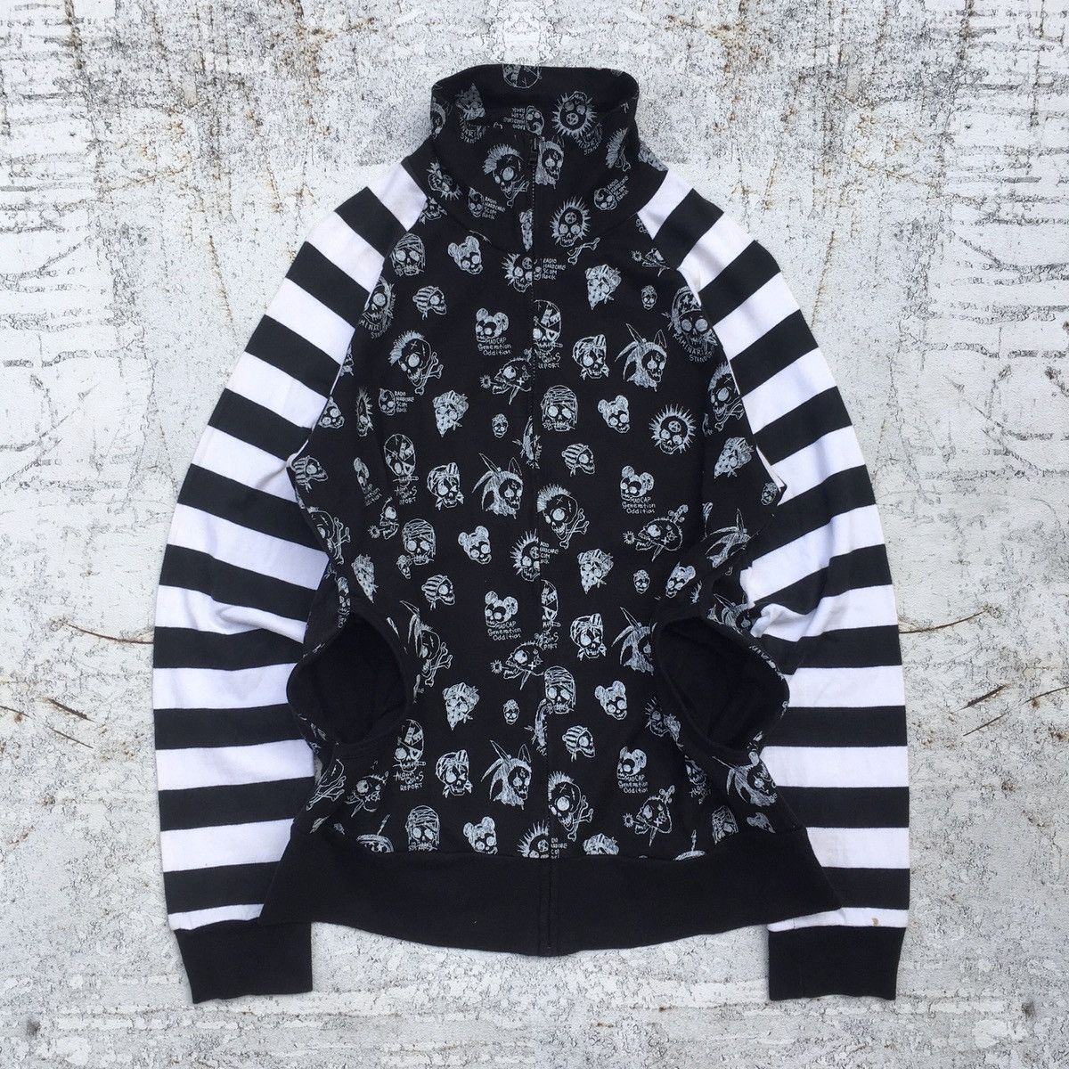 14th Addiction × Affliction × If Six Was Nine Algonquins Full Zip Skull Grunge Punk LGB Jacket Size M / US 6-8 / IT 42-44 - 4 Thumbnail