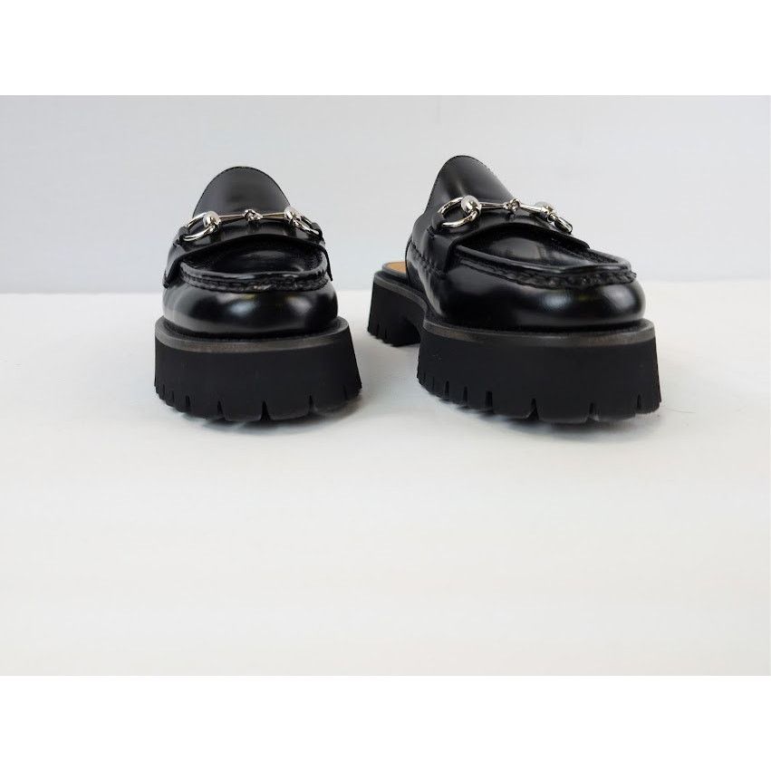 Gucci o1rshd1 Cordovan Lux Horsebit Platform Mule Sandals in Nero Size US 6 / IT 36 - 5 Thumbnail