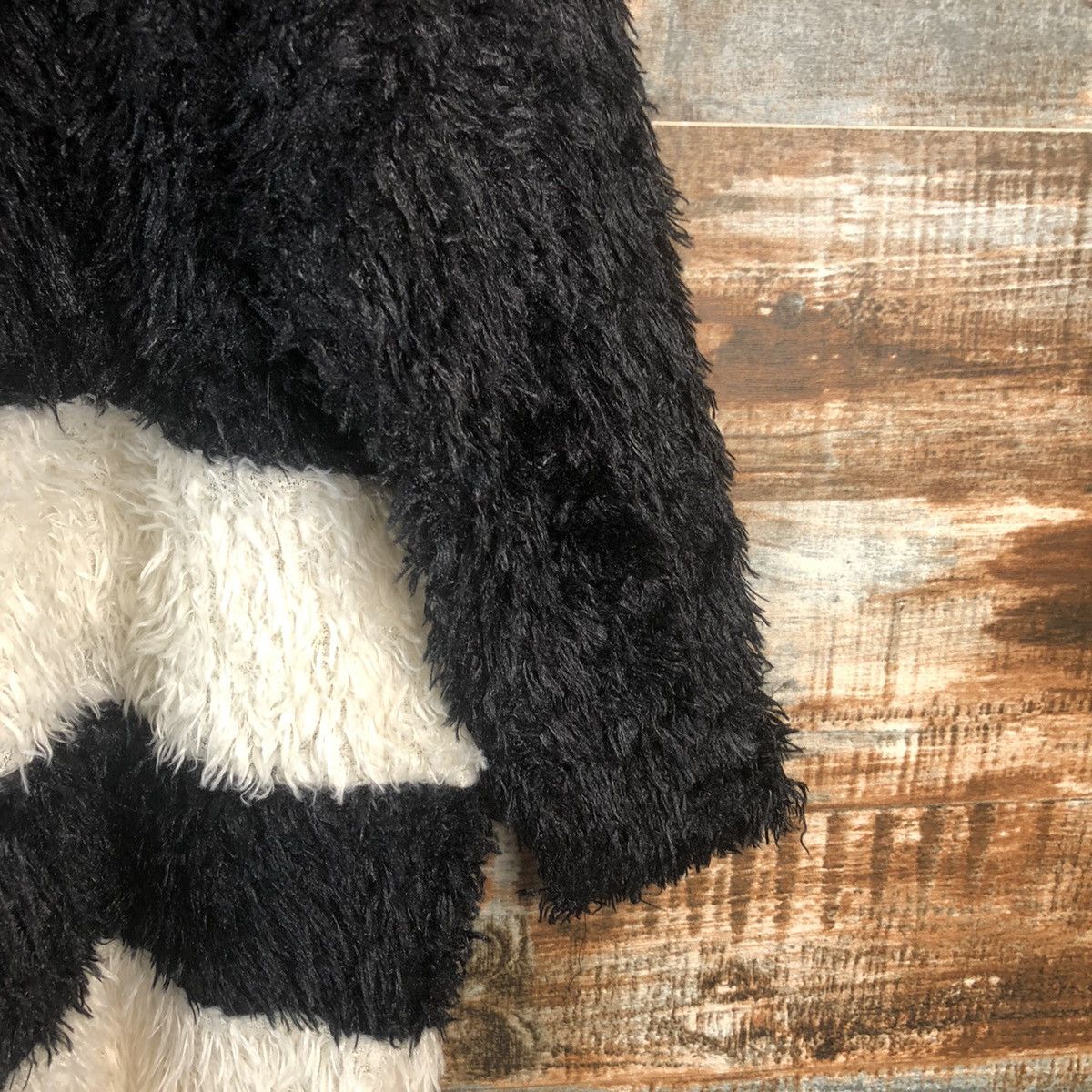 Homespun Knitwear × Japanese Brand DL Park Girl Black fur shaggy Mohair Knitwear #C040 Size M / US 6-8 / IT 42-44 - 8 Thumbnail