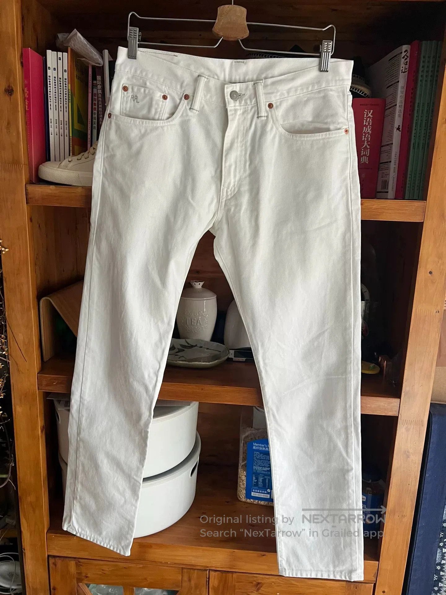 RRL Ralph Lauren RRL Double RL White Denim Slim Fit Pants. Size US 32 / EU 48 - 3 Thumbnail
