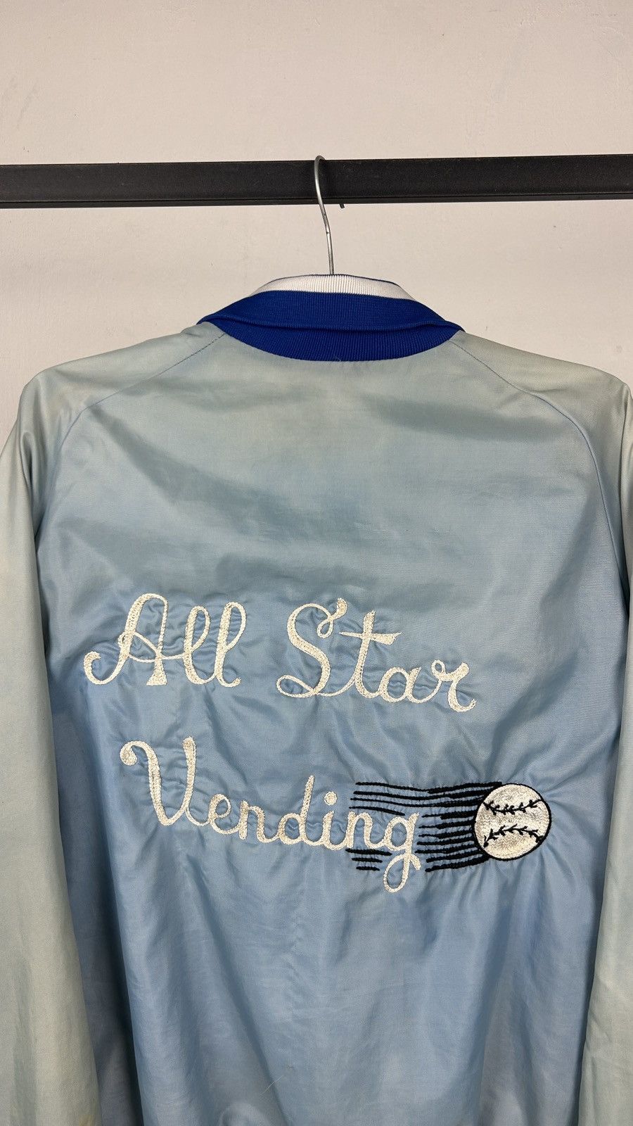 Vintage 1980s Thrashed Baseball Chainstitch Varsity Jacket Size US L / EU 52-54 / 3 - 11 Thumbnail
