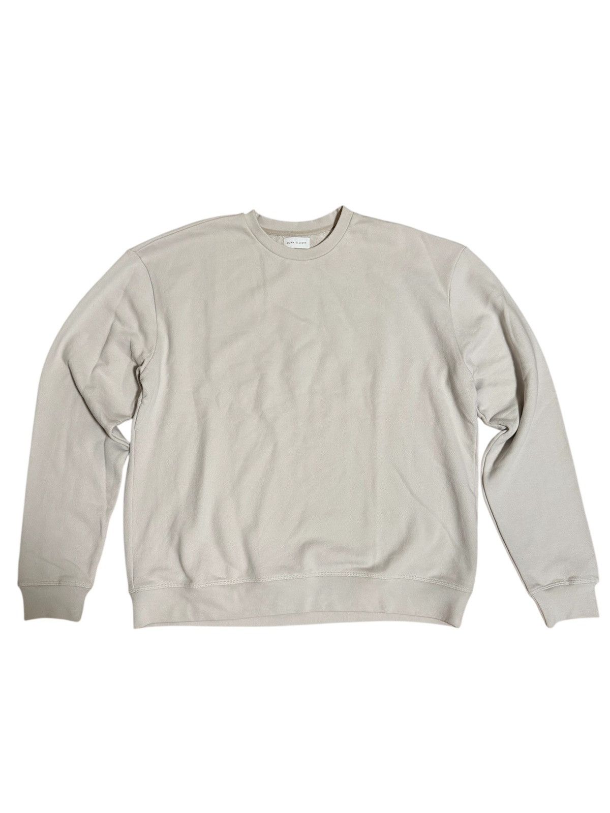 🔥John Elliott Beach Crew 2 Cotton-Jersey Sweatshirt/Pullover