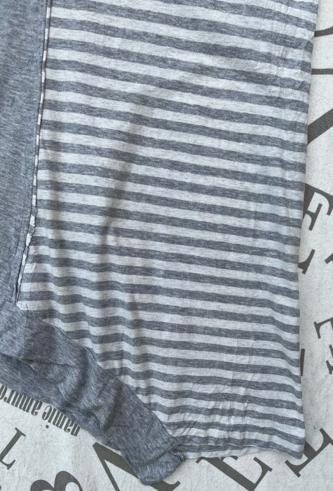 Yohji Yamamoto 🔥Vintage Y's by Yohji Yamamoto Asymmetrical Striped T-shirt Size S / US 4 / IT 40 - 8 Thumbnail