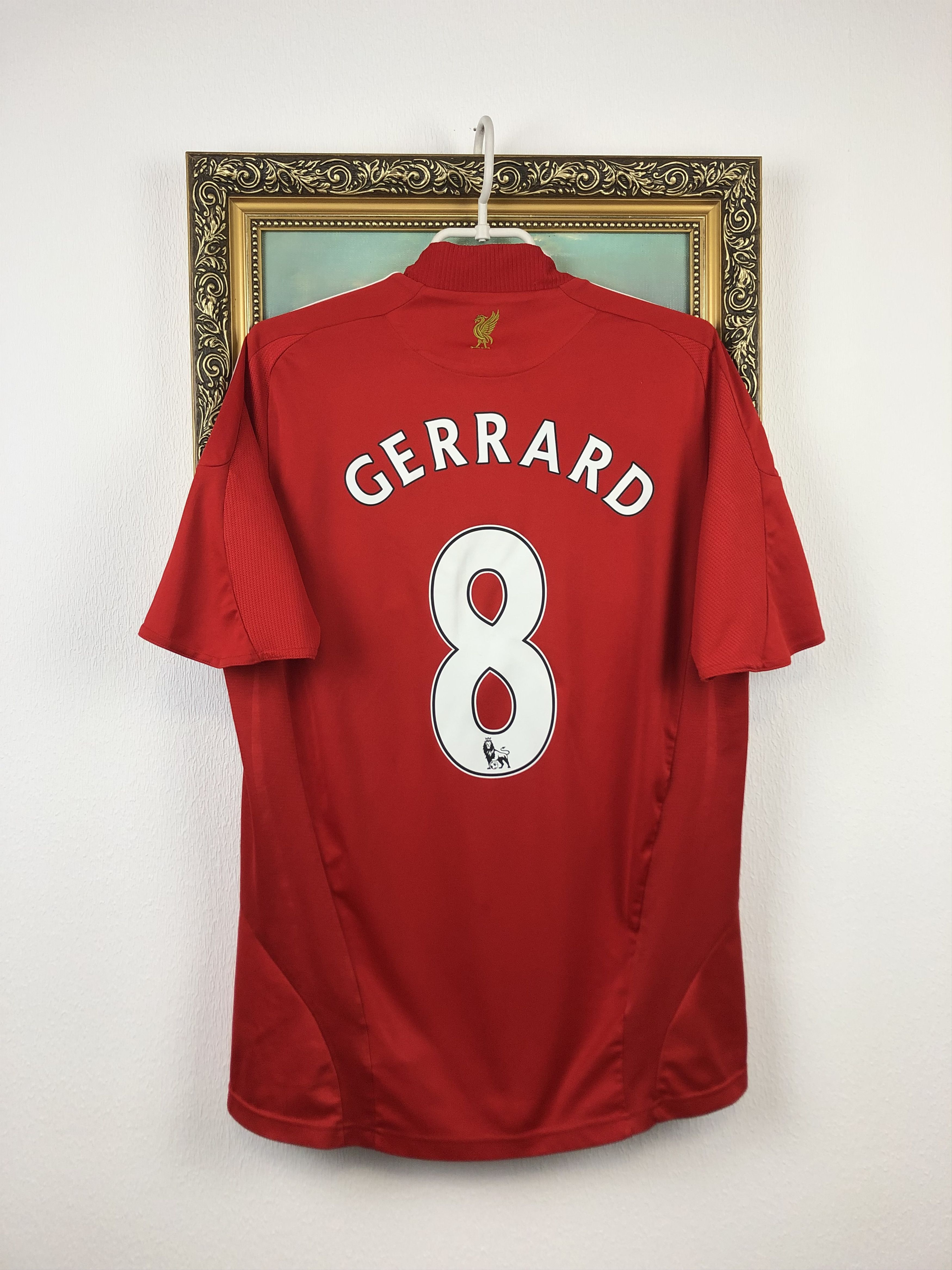 Vintage Liverpool football shirt 2008 Soccer #8 Gerrard Jersey Rare Size US M / EU 48-50 / 2 - 1 Thumbnail
