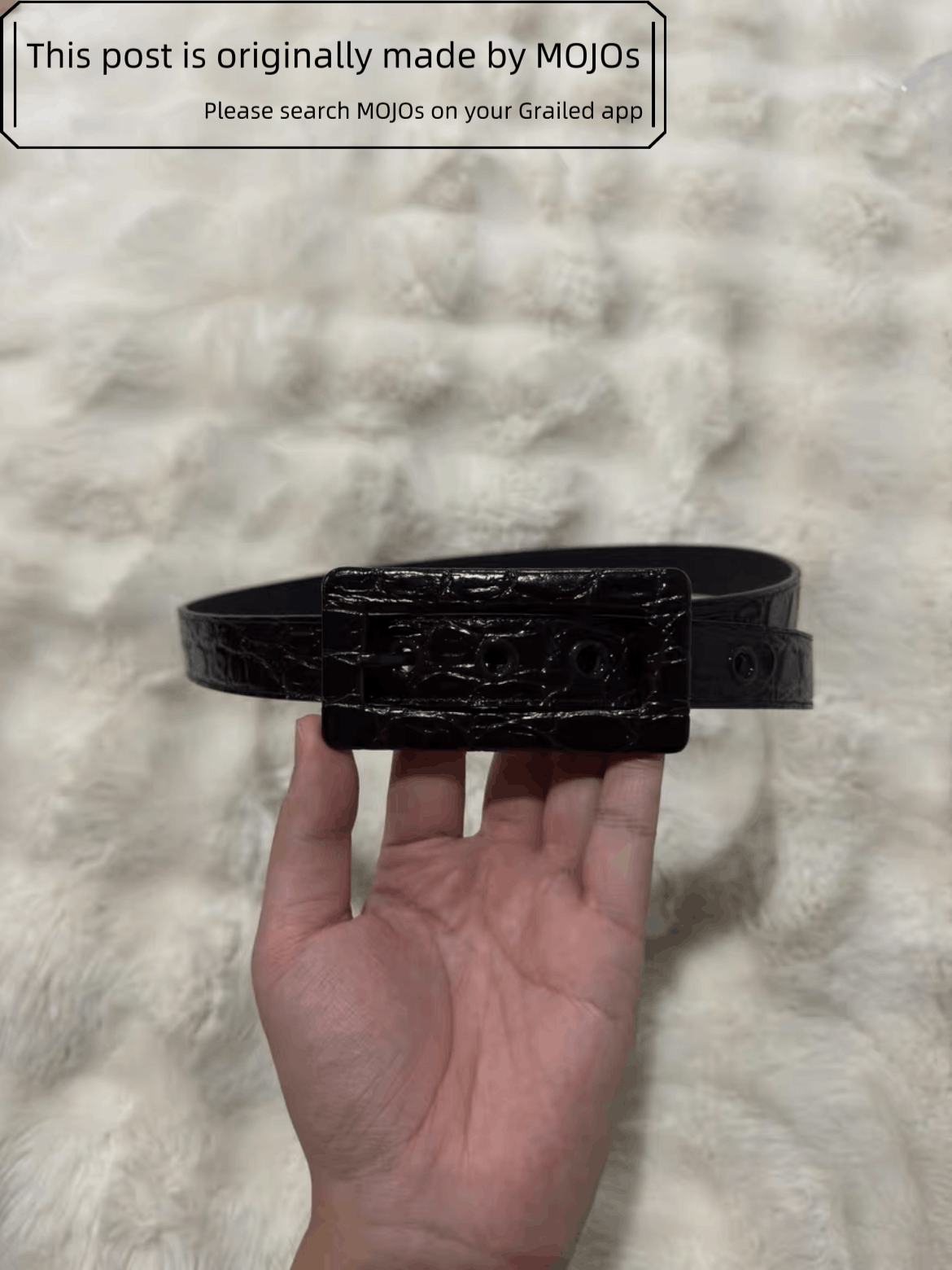 Saint Laurent Paris Sz 85 Saint Laurent Paris Leather Patterned Belt Mojos Size ONE SIZE - 2 Thumbnail