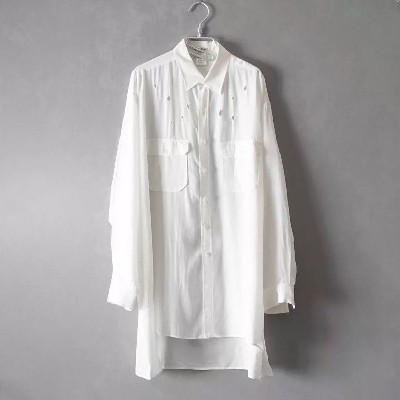 Yohji Yamamoto Yohji Yamamoto 1992SS Bullet Hole Double Pocket Shirt 2505- Size US M / EU 48-50 / 2 - 1 Thumbnail