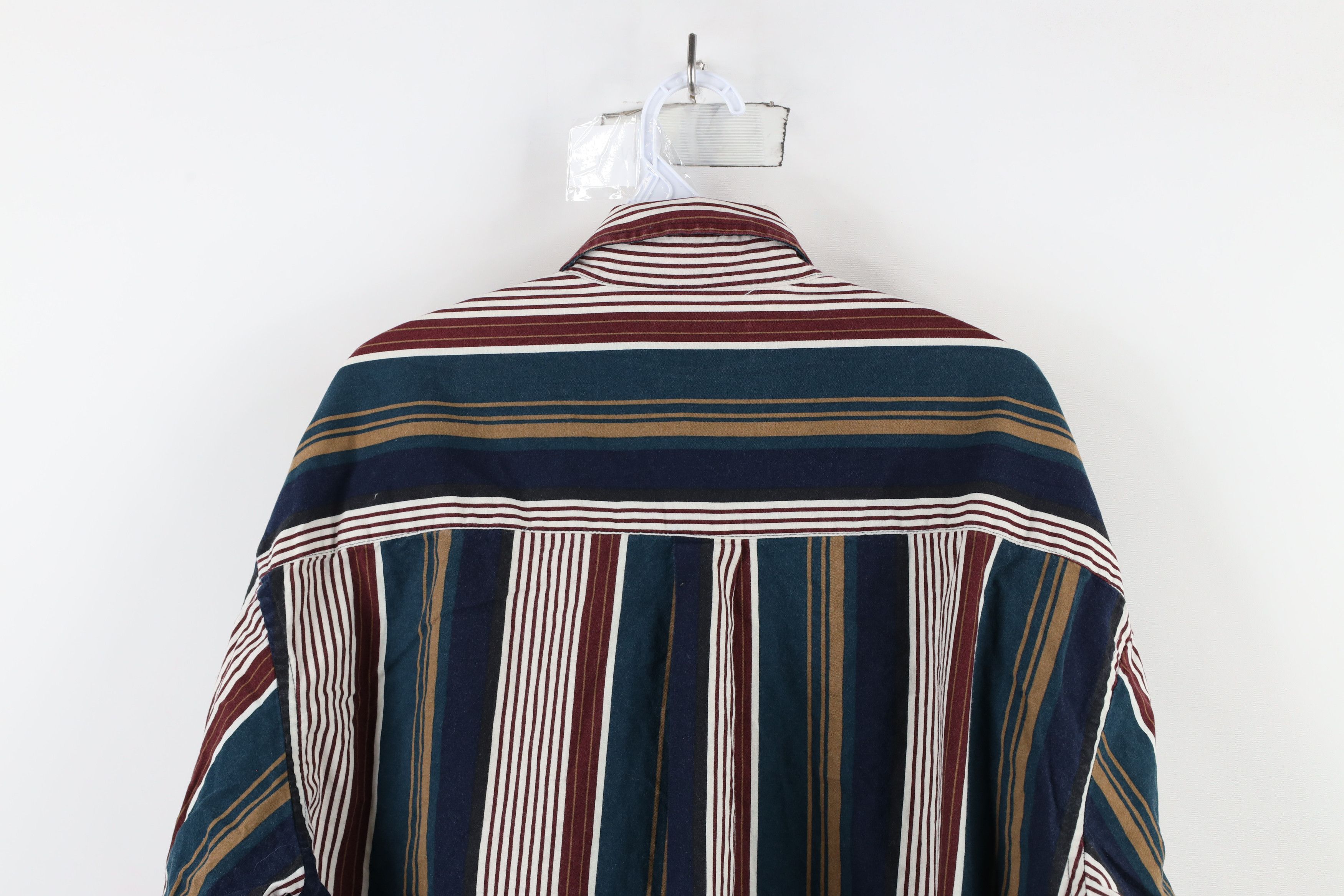 Vintage Vintage 90s Streetwear Striped Collared Button Down Shirt Size US L / EU 52-54 / 3 - 9 Thumbnail