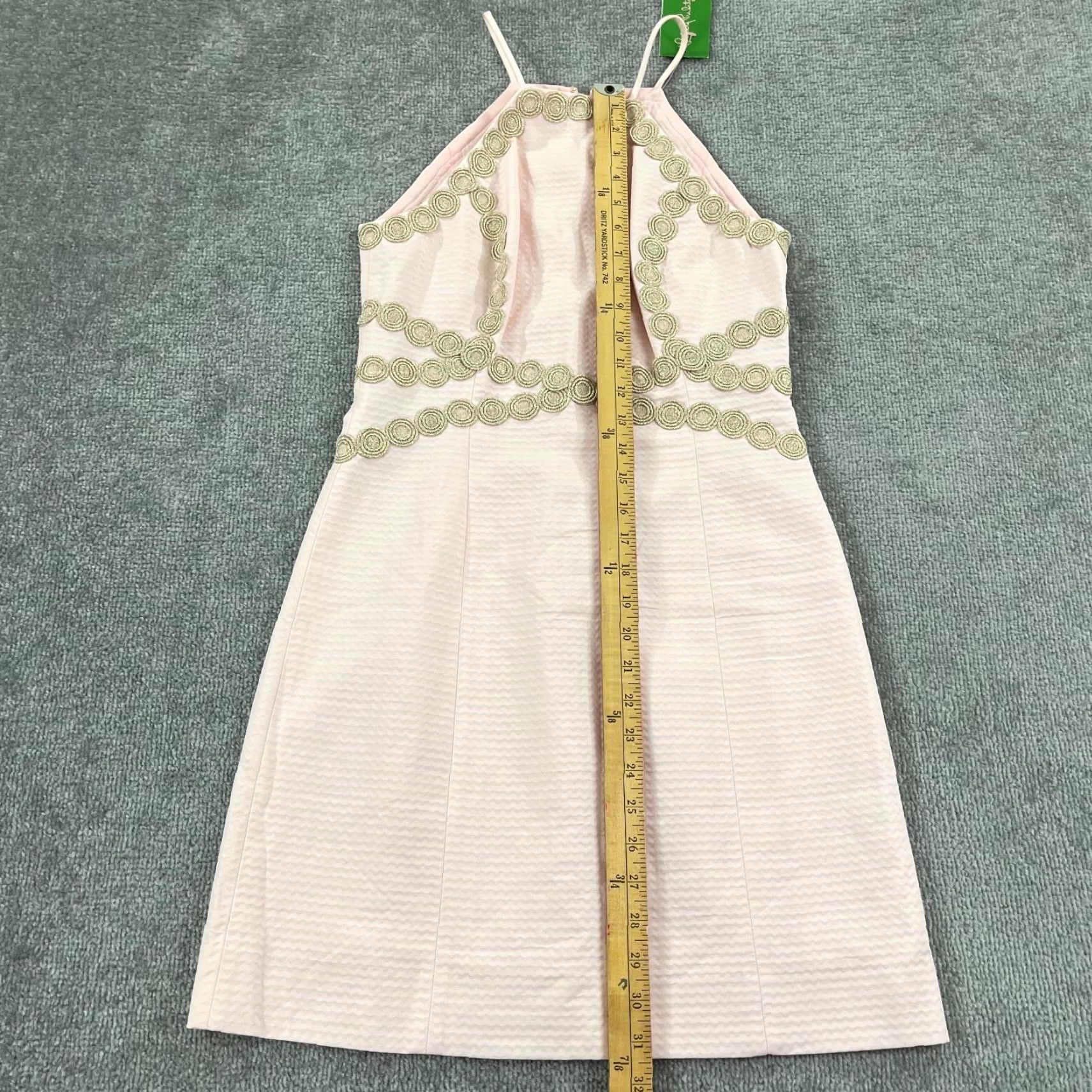 Lilly Pulitzer LILLY PULITZER Dress Womens Size 0 Pearl Shift Paradise Tint Short Pink Gold Size 25" / US 0 / IT 36 - 4 Thumbnail