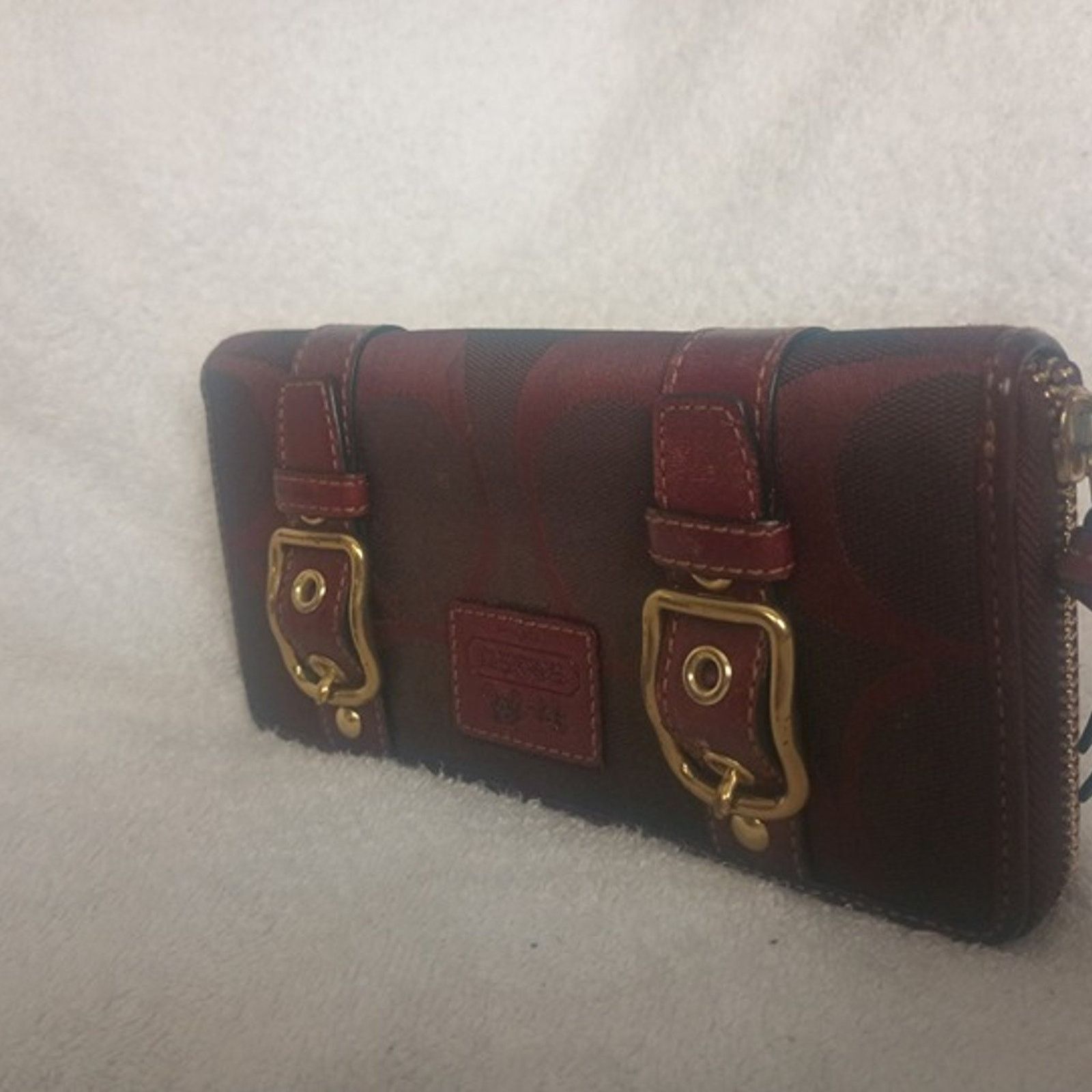 Coach COACH Carrige Zoe Signature Leather double Buckle ZIP Wallet Size ONE SIZE - 3 Thumbnail