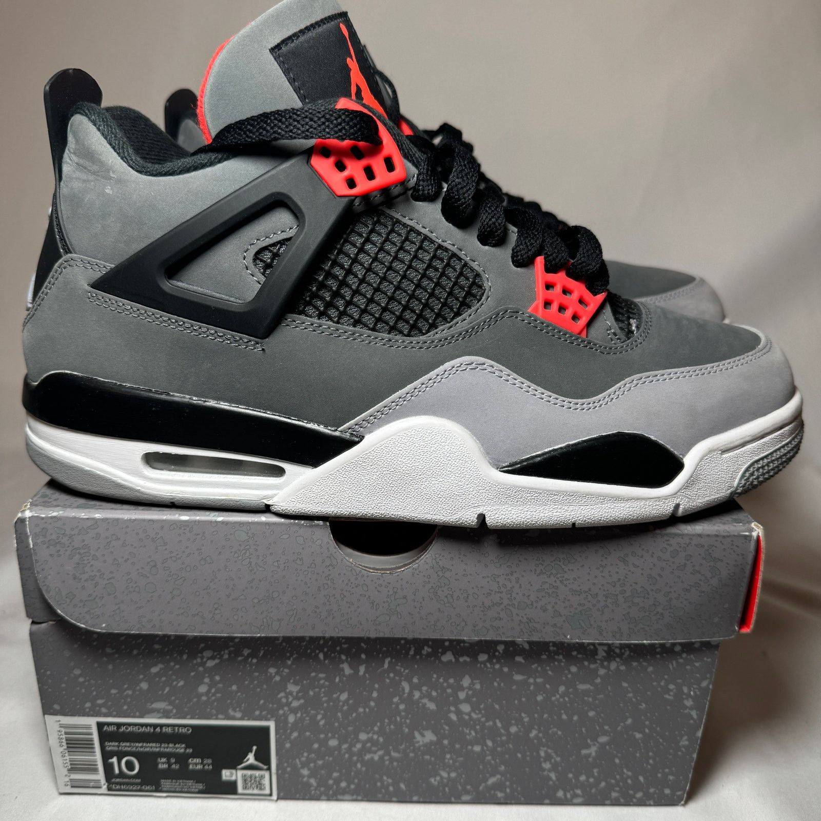 Jordan Brand × Nike Size 10 - Nike Air Jordan 4 Retro Infrared Men's Shoes Size US 10 / EU 43 - 1 Thumbnail