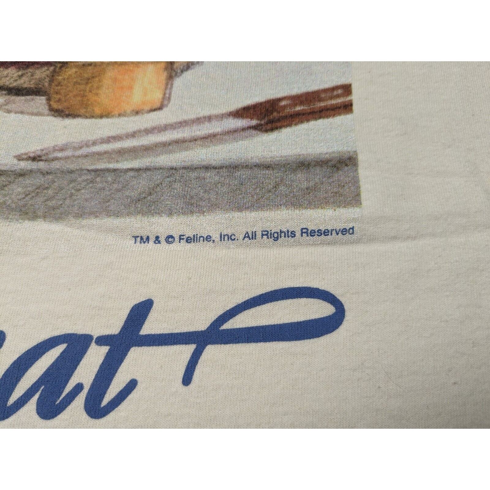 Other Vtg KATZ "Betty Crockat" Cats Cooking Graphic Shirt Crocker Size US M / EU 48-50 / 2 - 3 Thumbnail