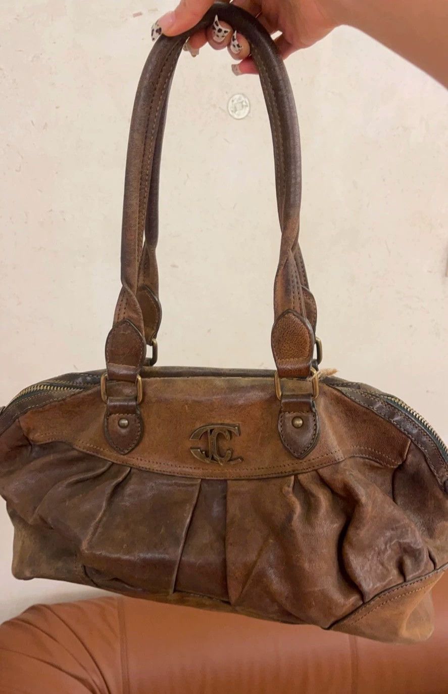 Just Cavalli Just Cavalli Brown Oversized Cowhide Doctor Bag Size ONE SIZE - 4 Thumbnail