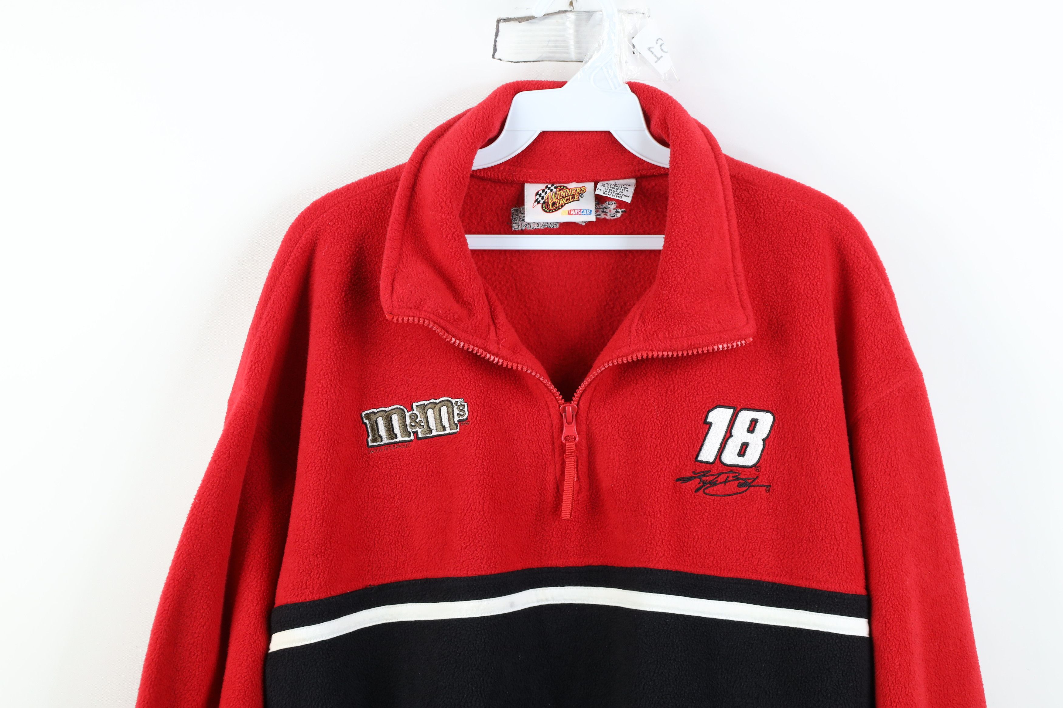 Vintage Vintage NASCAR M&Ms Racing Kyle Busch Half Zip Sweater Size US L / EU 52-54 / 3 - 2 Thumbnail