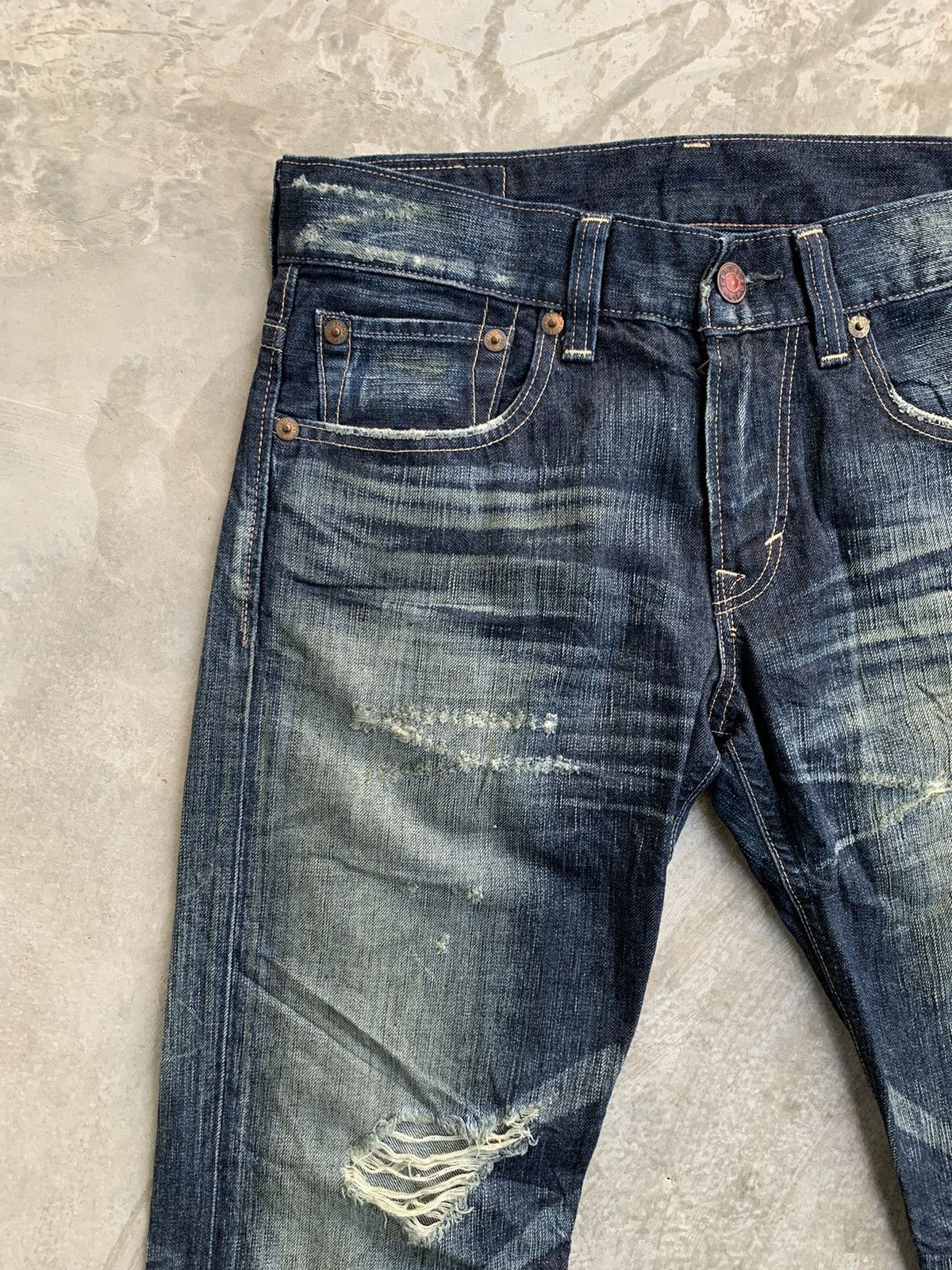 Edwin × Japanese Brand × Vintage Edwin Denim Blue Trip 503 Vintage Size US 34 / EU 50 - 2 Thumbnail