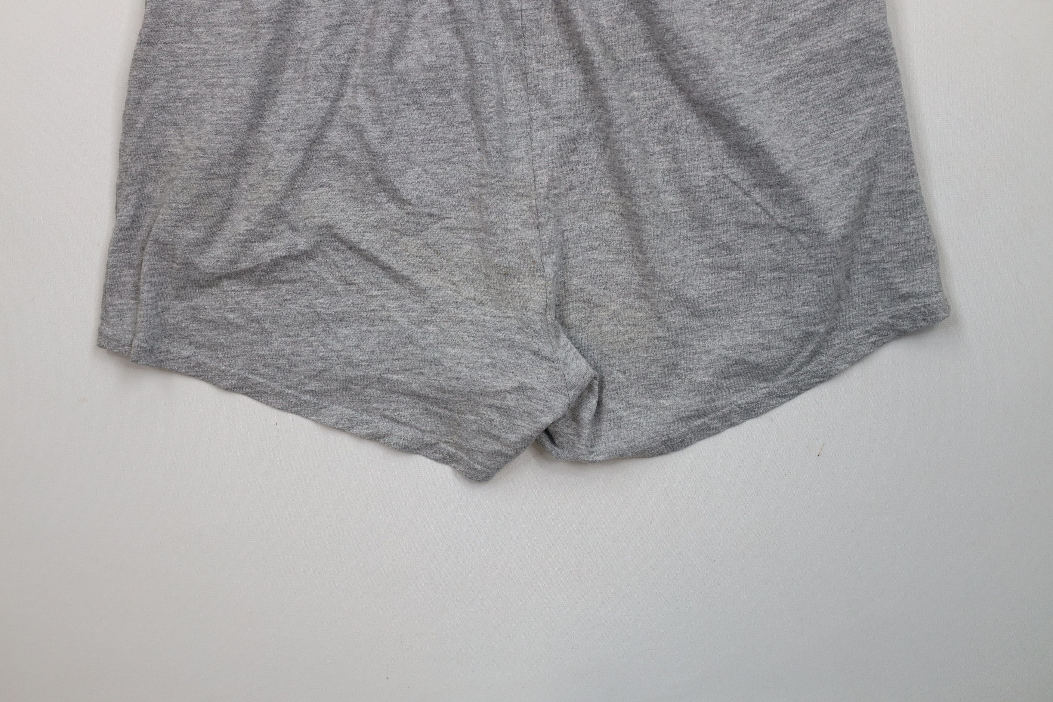 Nike × Vintage Vintage 90s Nike Box Logo Above Knee Shorts Heather Gray USA Size US 36 / EU 52 - 13 Thumbnail