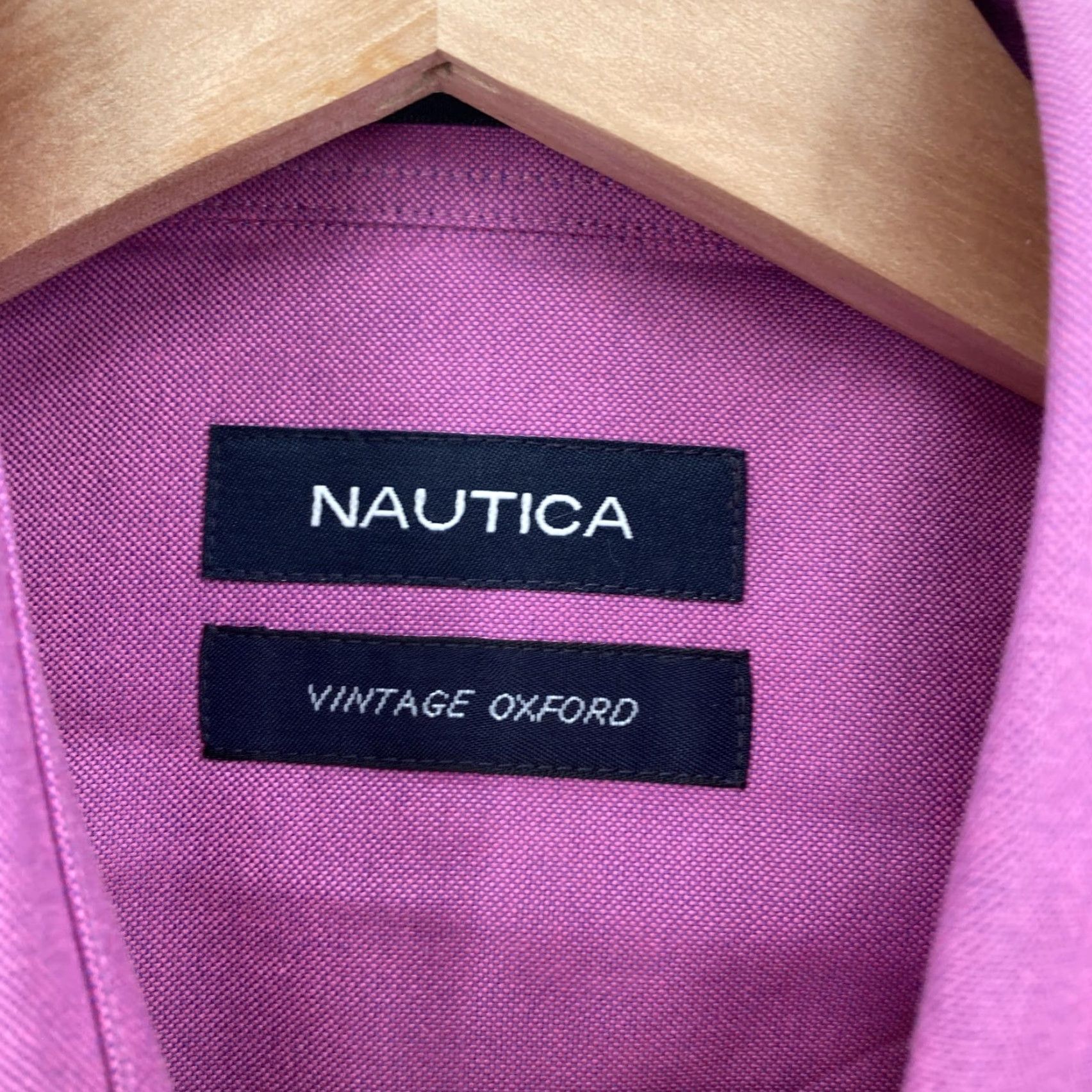 Nautica VINTAGE Nautica Shirt Mens 16 32/33 Purple Oxford Button-Down Dress Long Sleeve Men Size 42R - 2 Thumbnail