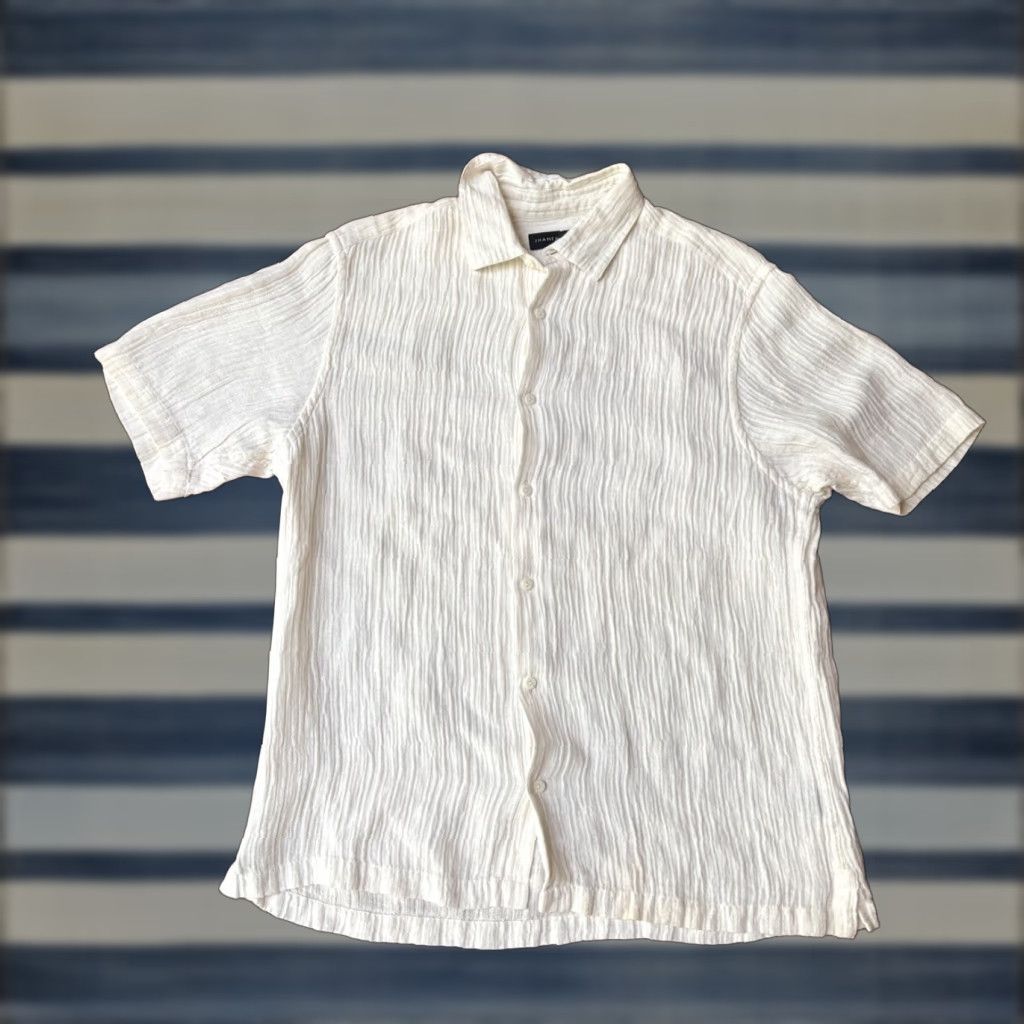 Vintage VINTAGE? No — Actually: Jhane Barnes Silk Linen Short Sleeve Button Shirt Men’s Large Size US L / EU 52-54 / 3 - 1 Thumbnail